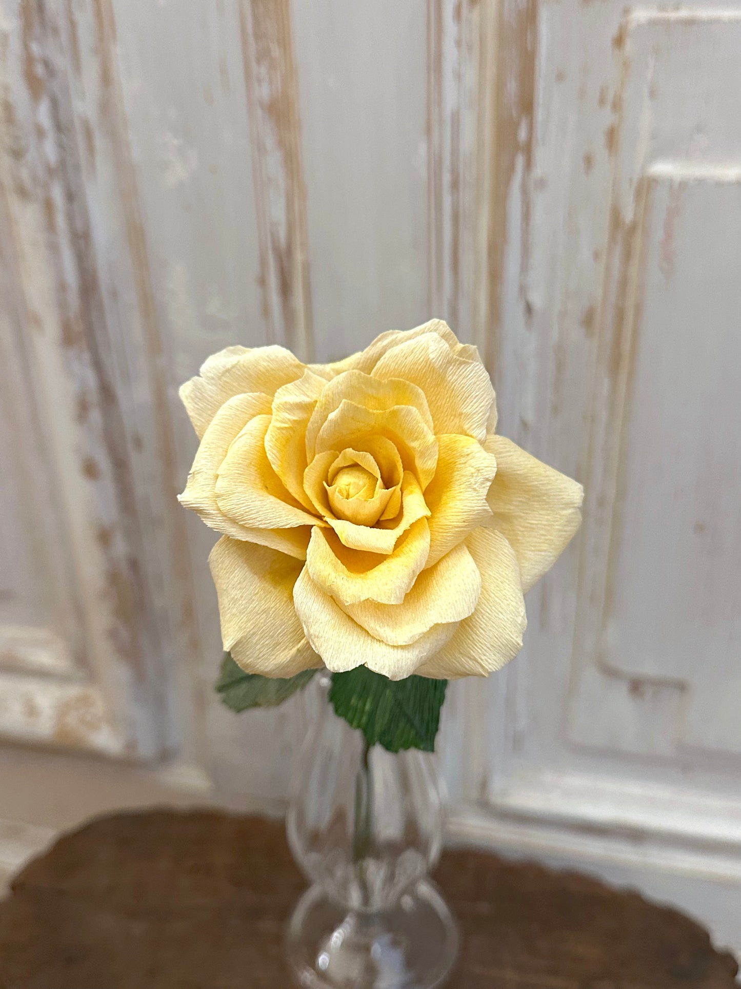 Delicate Handmade Yellow Paper Rose
