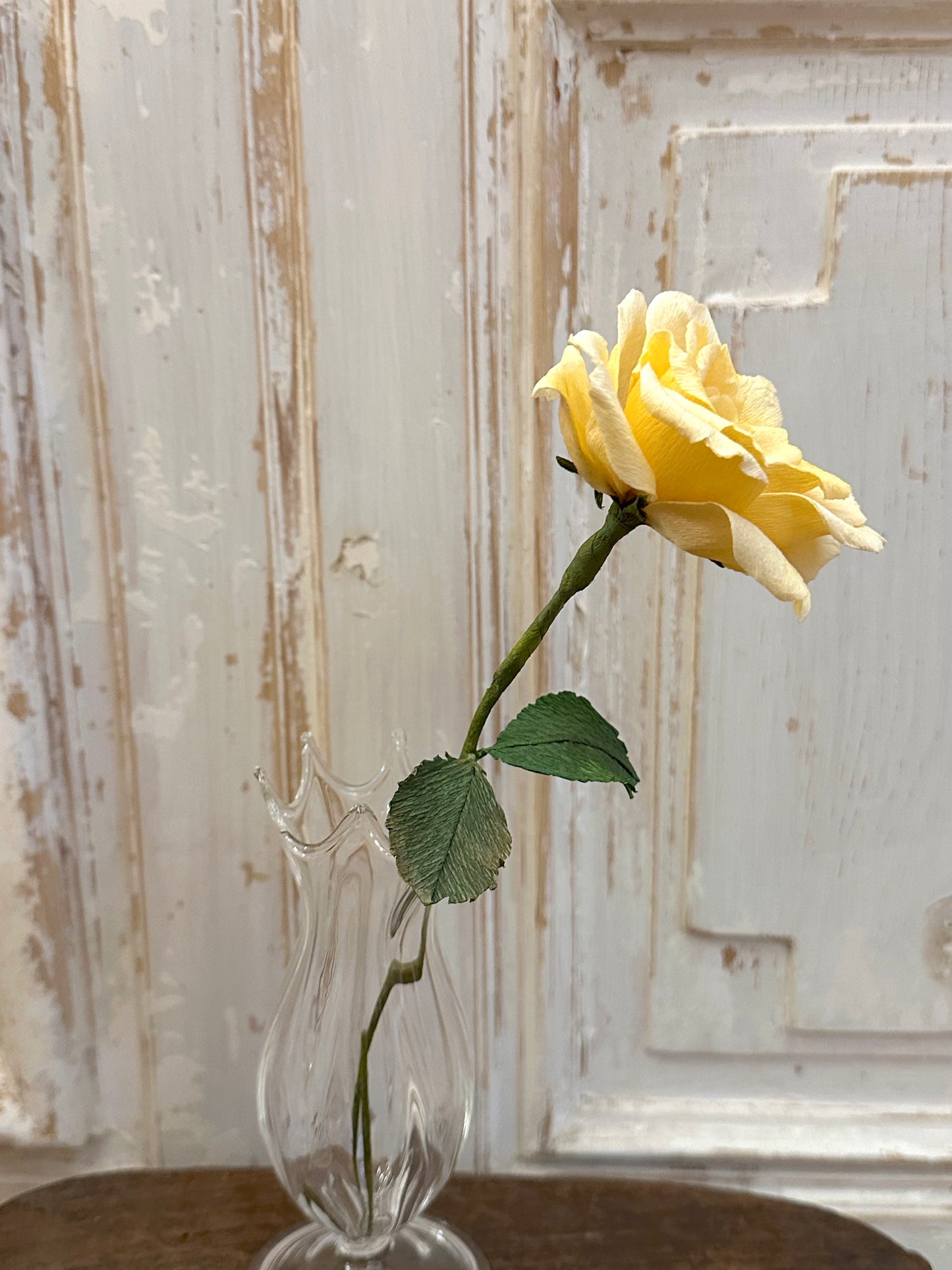 Delicate Handmade Yellow Paper Rose