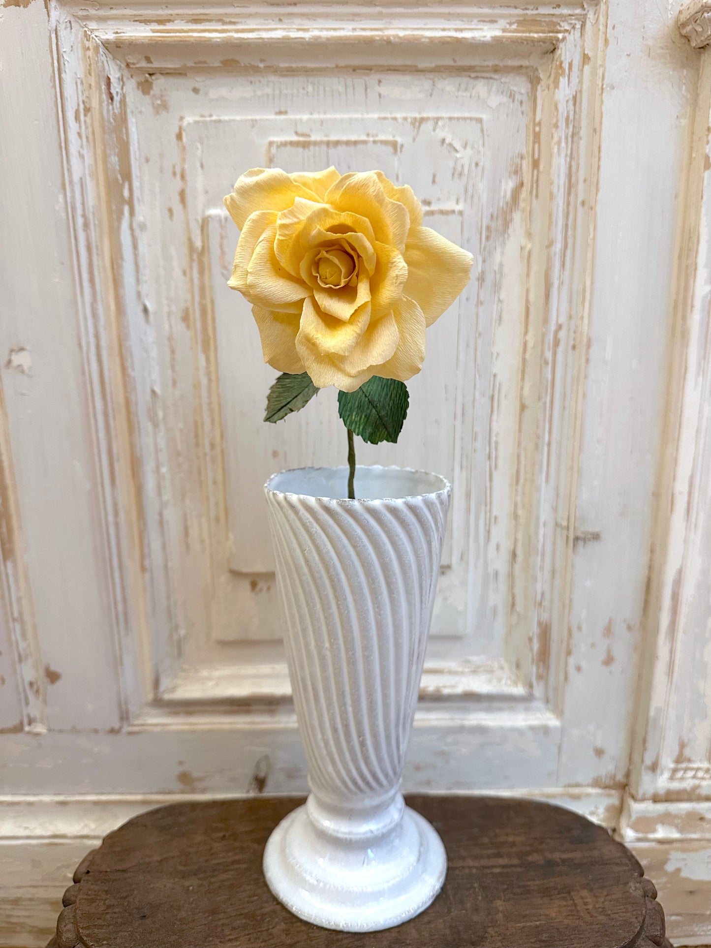 Delicate Handmade Yellow Paper Rose