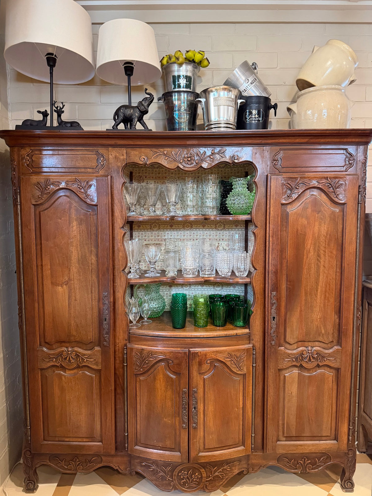 Antique French Walnut Louis XVI Style Bibliotheque