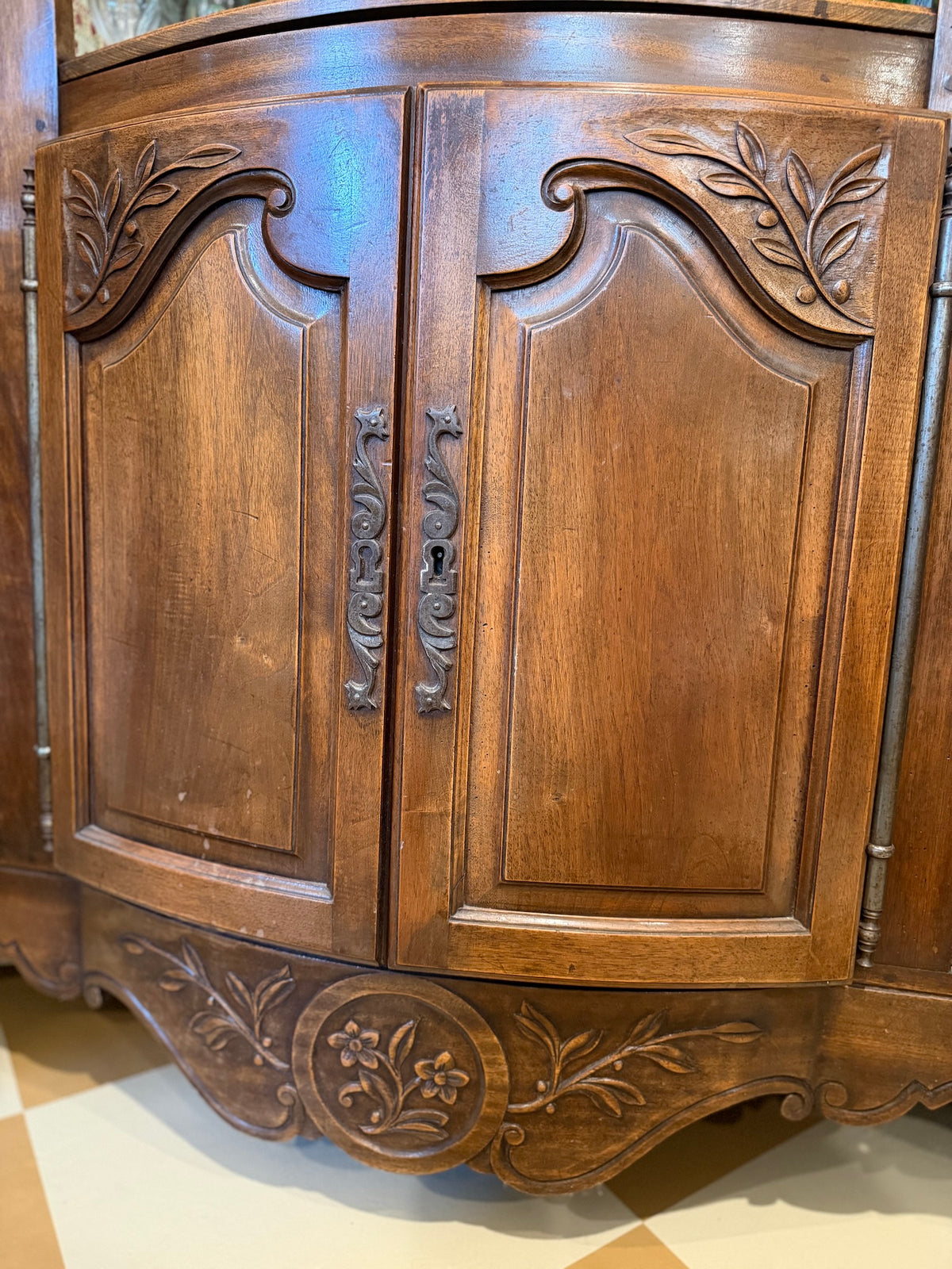 Antique French Walnut Louis XVI Style Bibliotheque