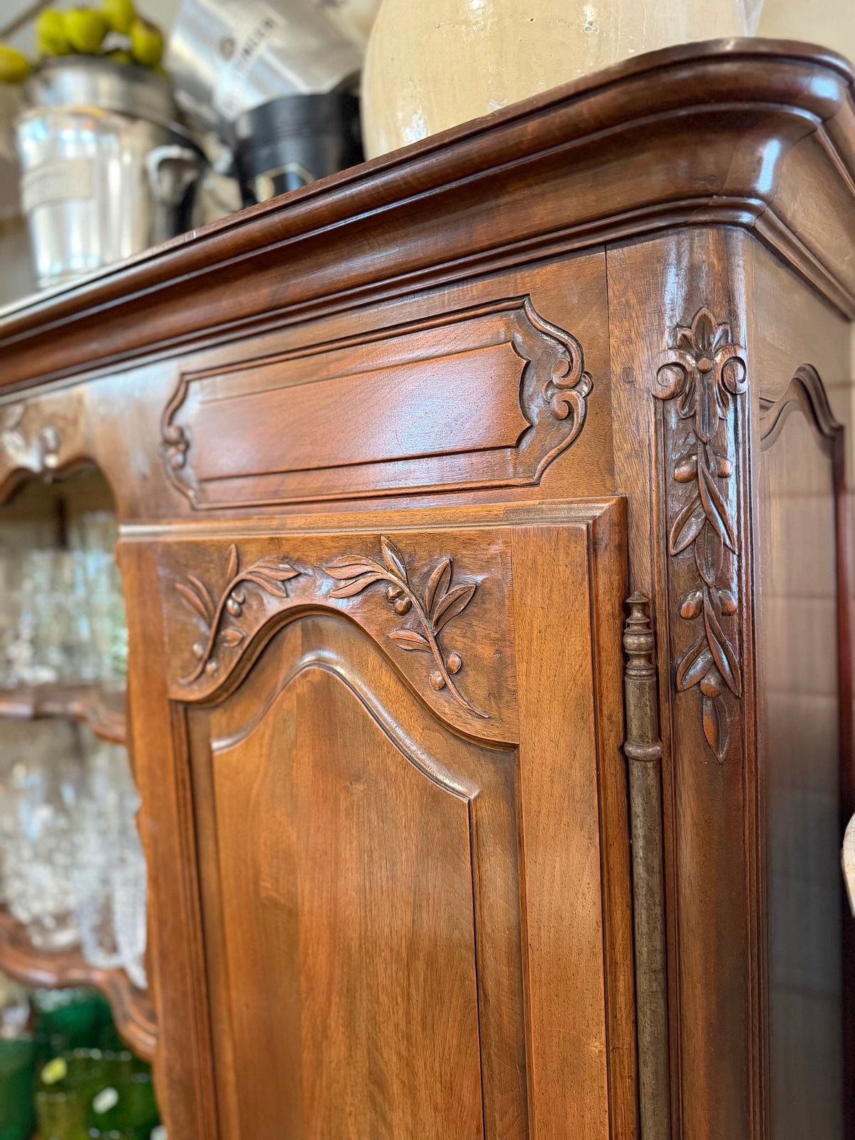 Antique French Walnut Louis XVI Style Bibliotheque