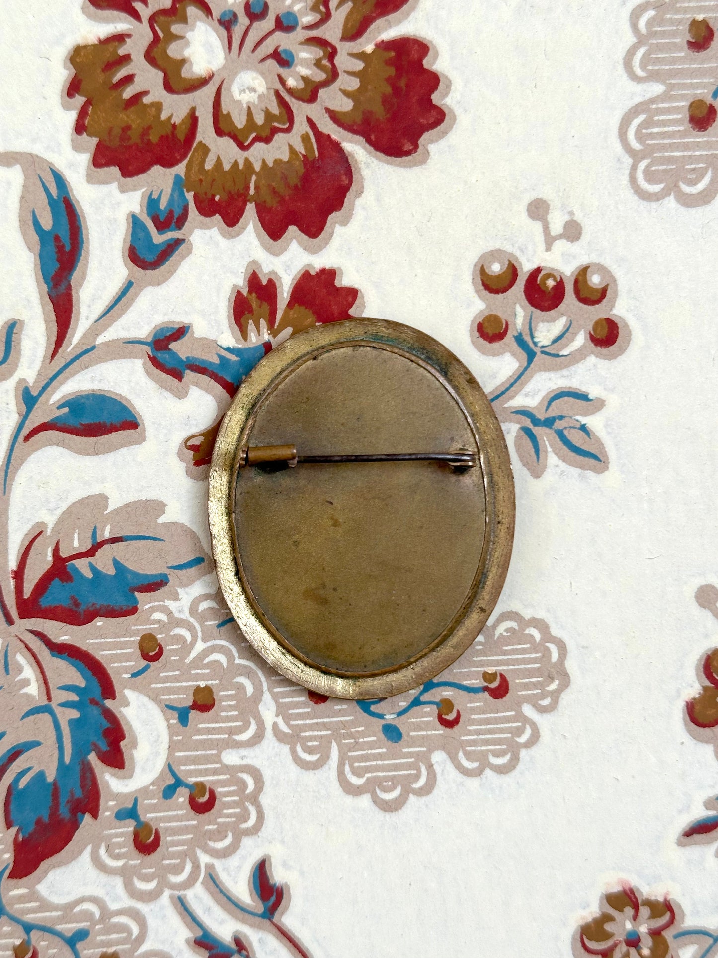 Antique French Small Portrait Frame Brooch