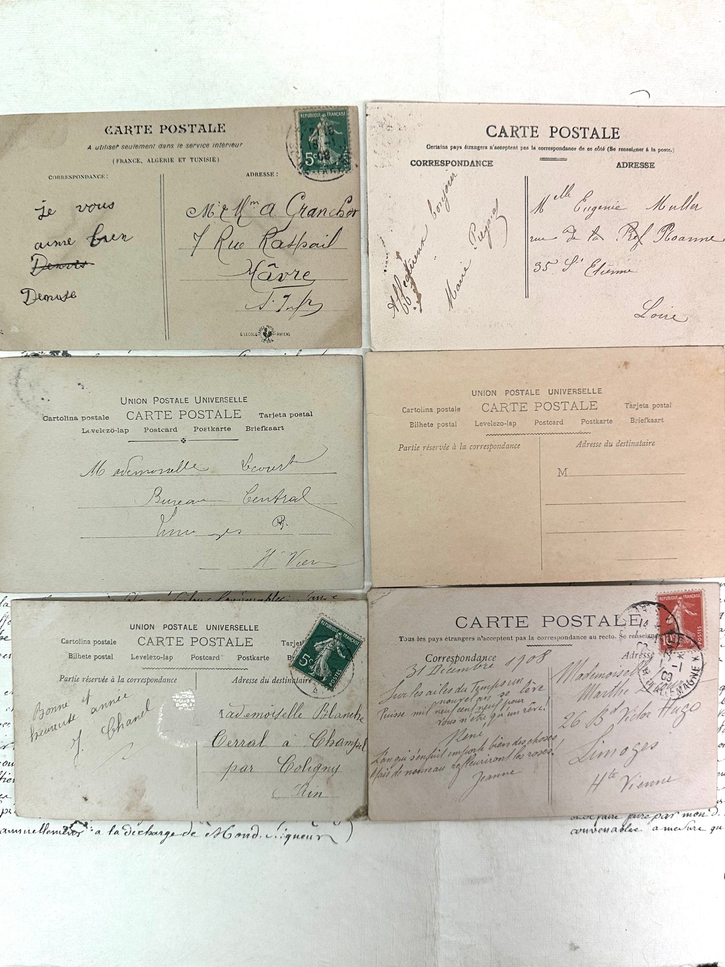 Antique French Postcards - Set 20