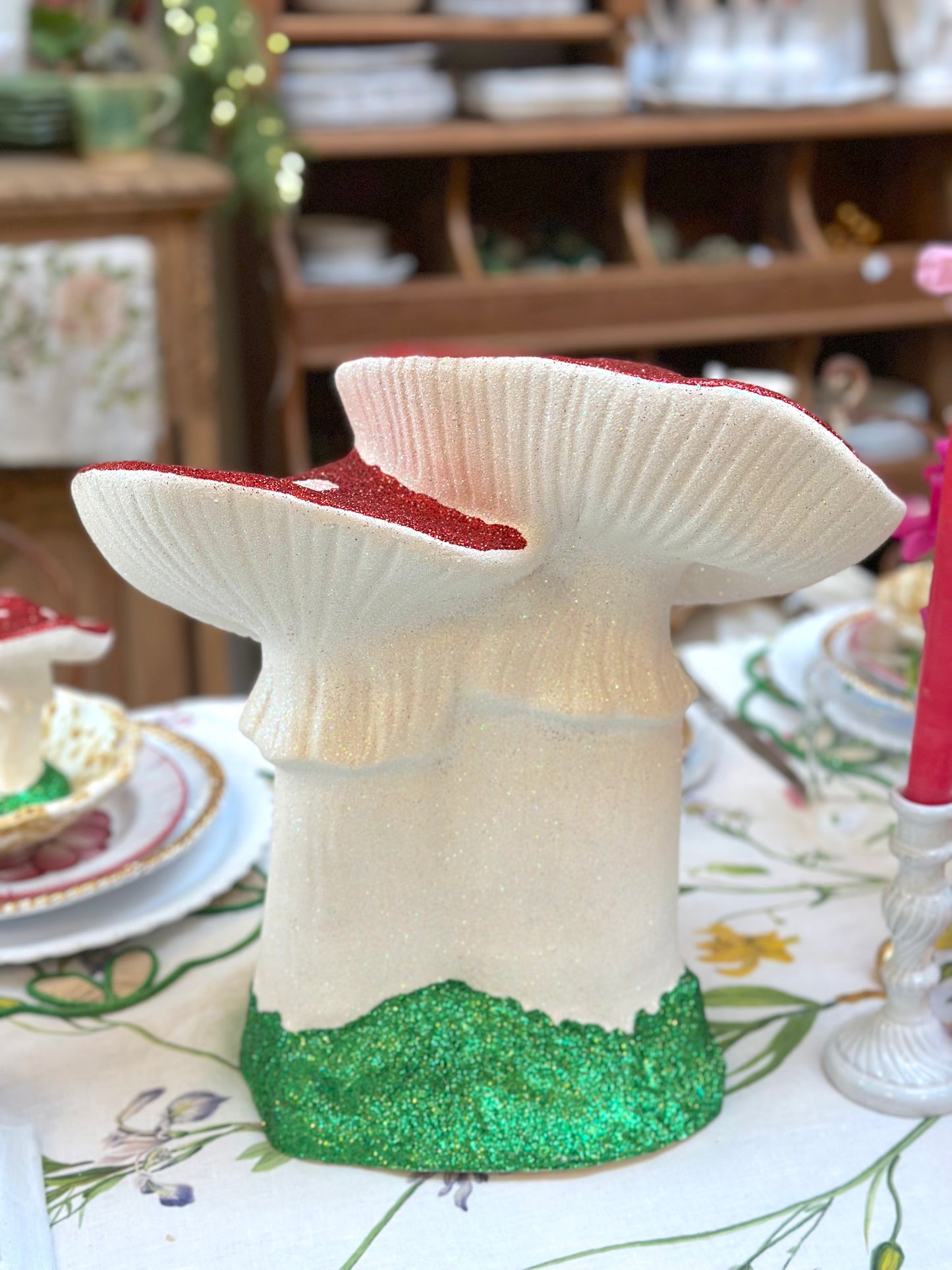 Glitter Mushroom Cluster - Extra Large