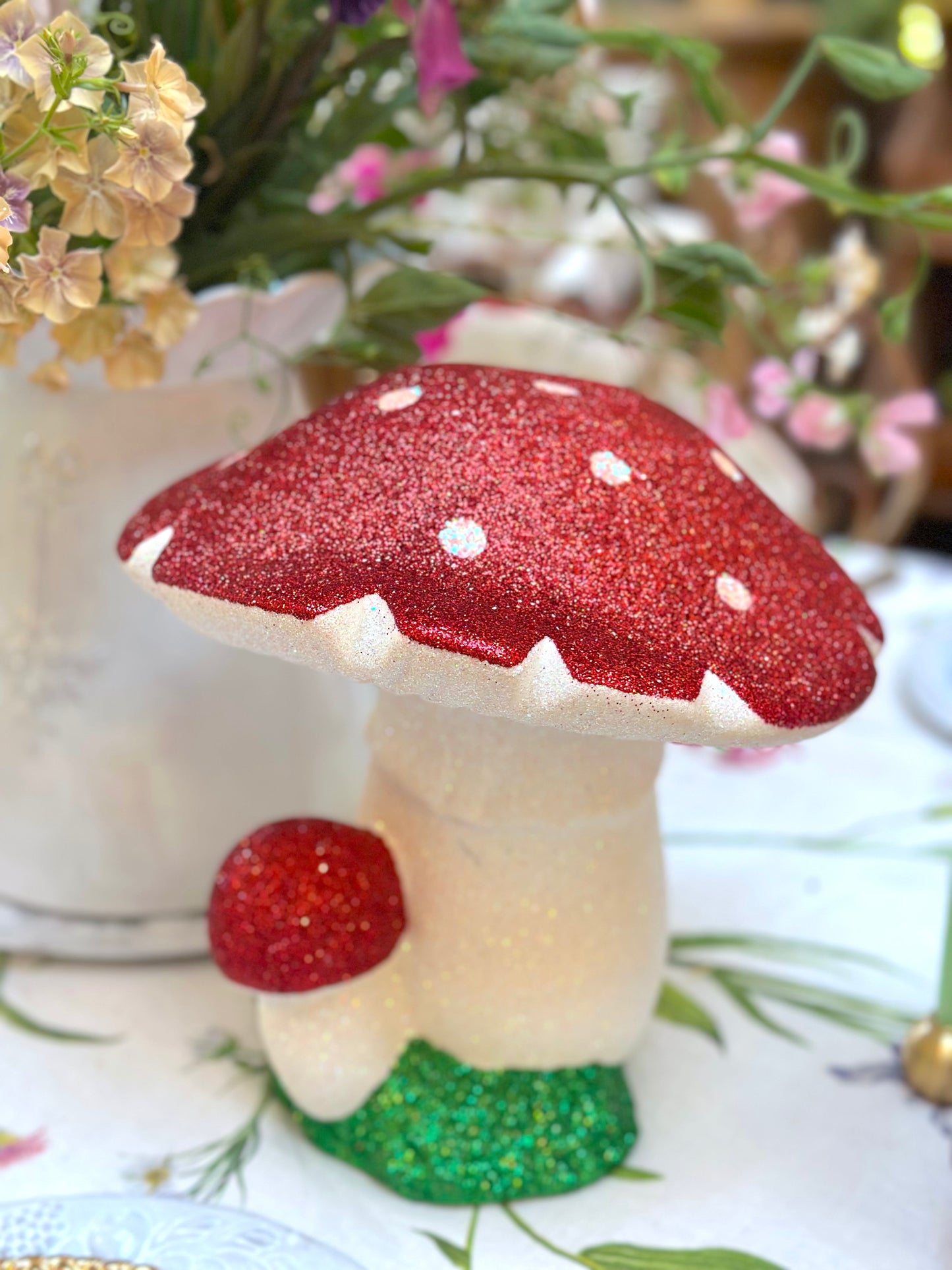 Glitter Mushroom Cluster - Large