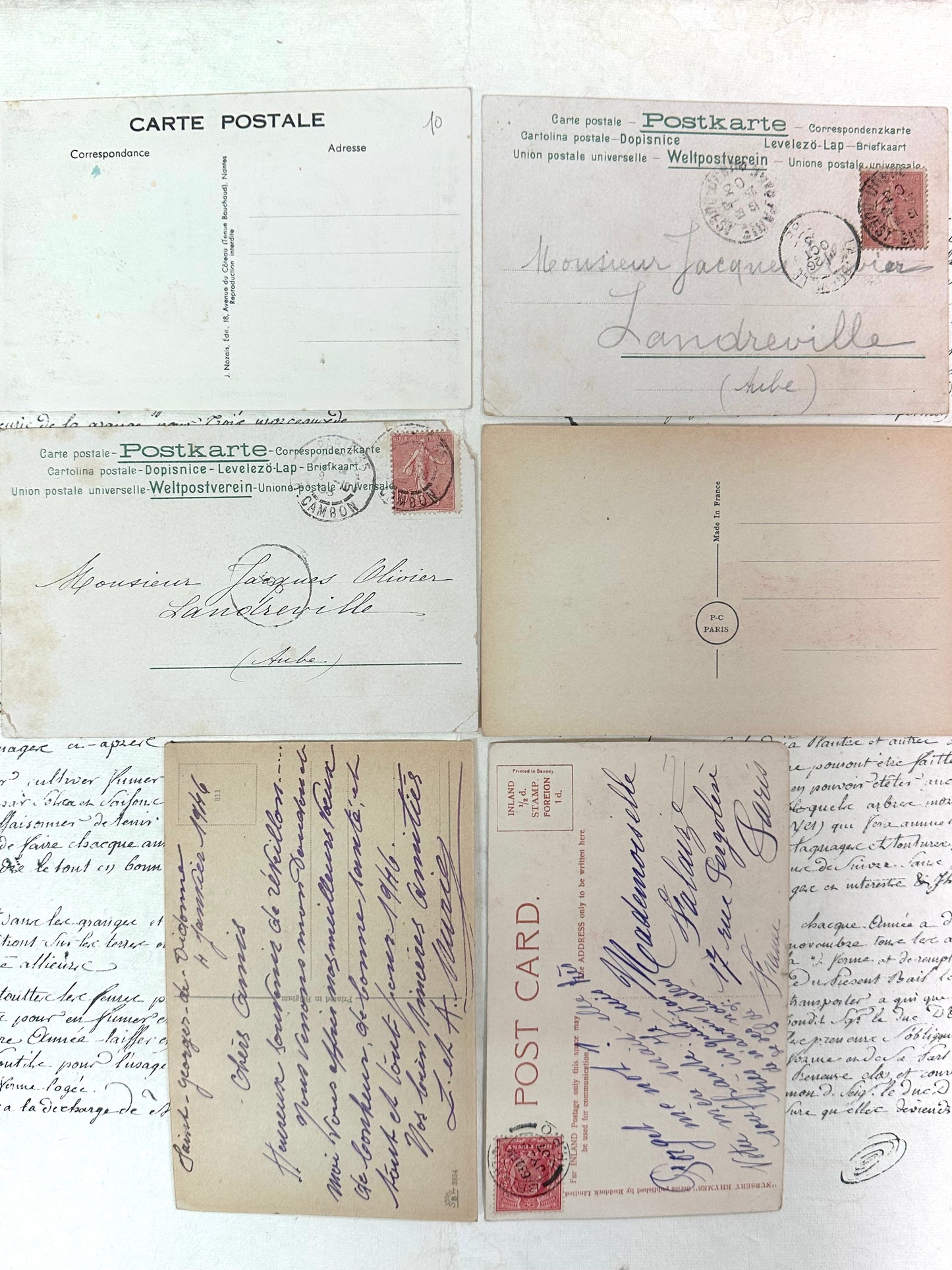 Antique French Postcards - Set 24