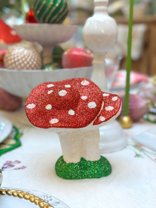 Glitter Mushroom Cluster - Small