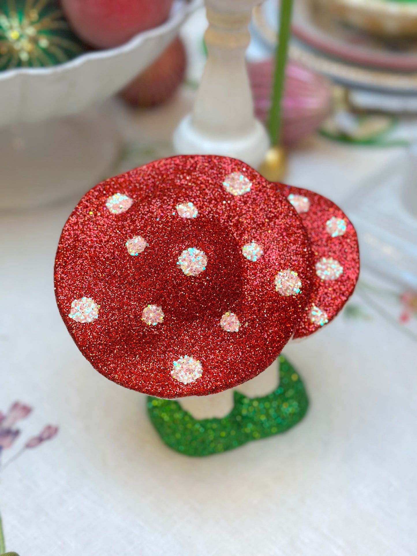 Glitter Mushroom Cluster - Small