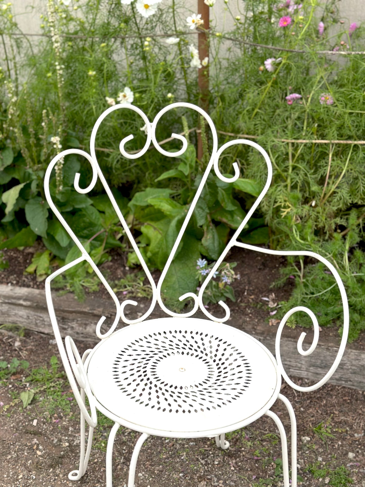 Antique French Pair of Outdoor Chairs
