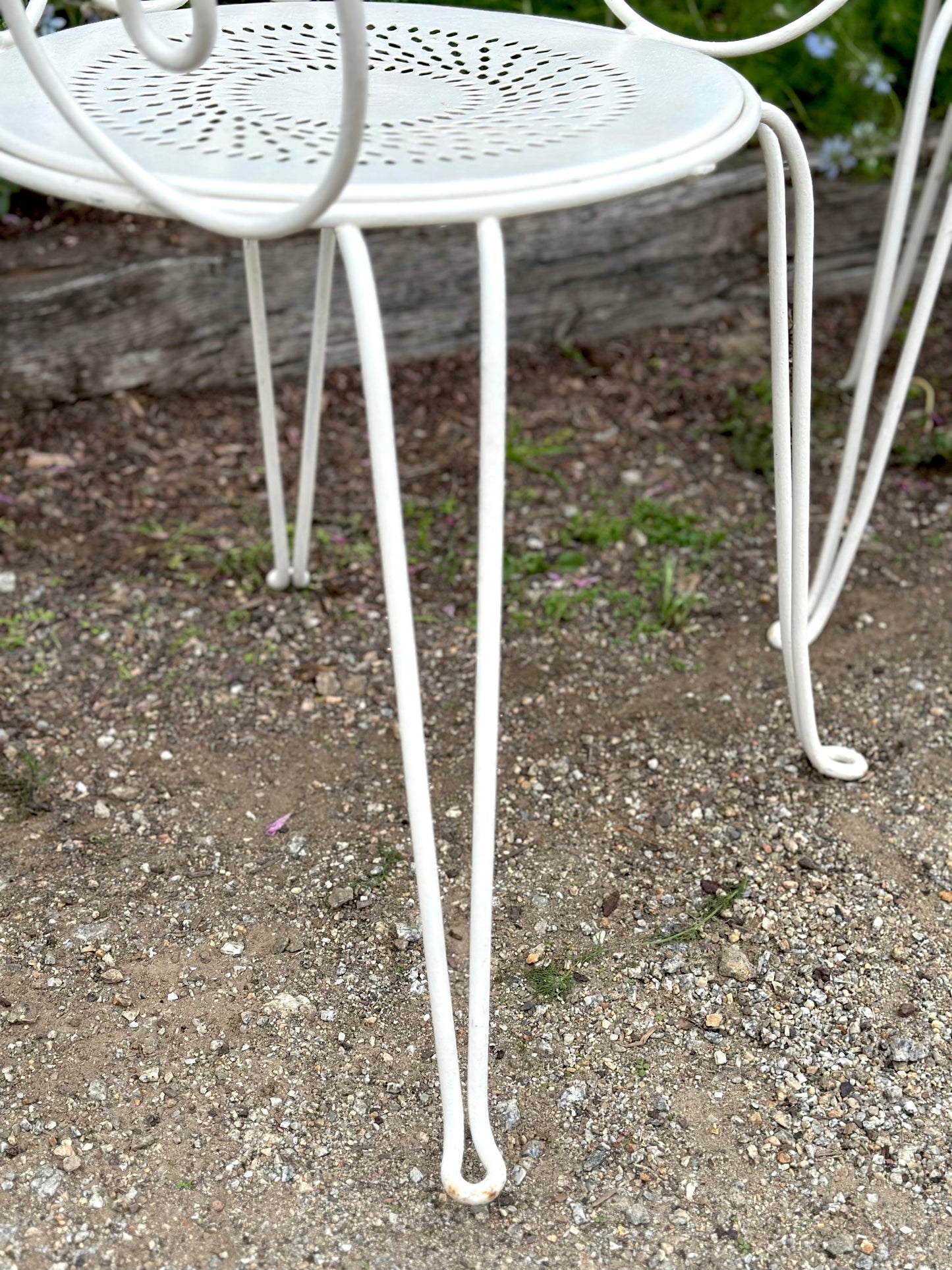 Antique French Pair of Outdoor Chairs