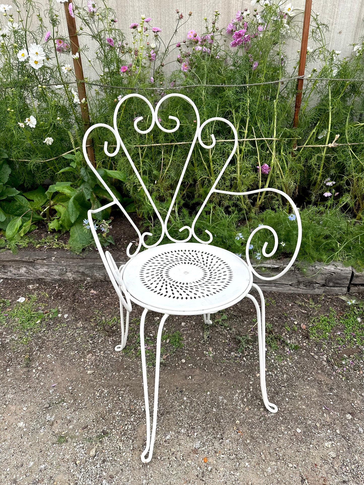 Antique French Pair of Outdoor Chairs