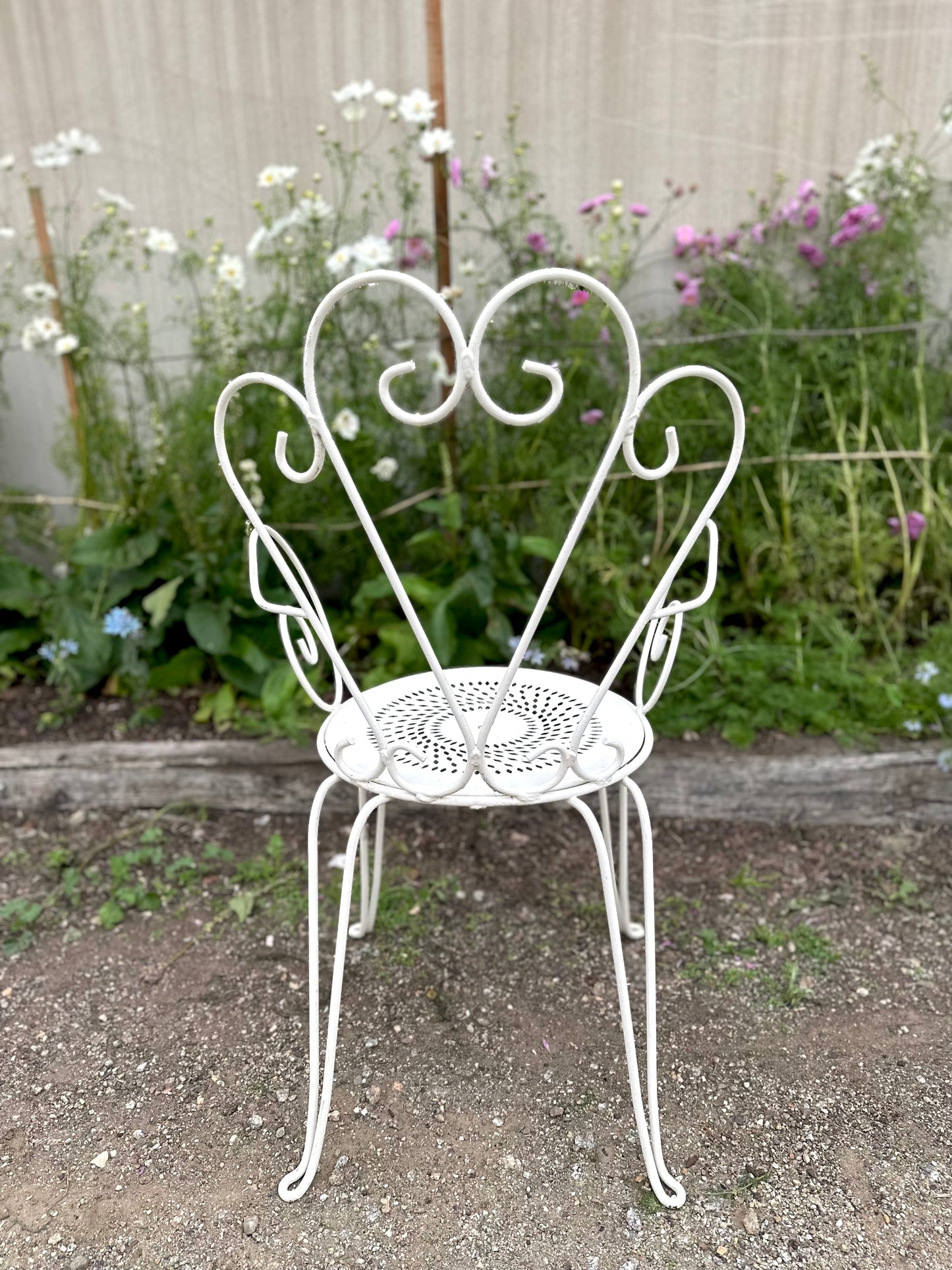 Antique French Pair of Outdoor Chairs