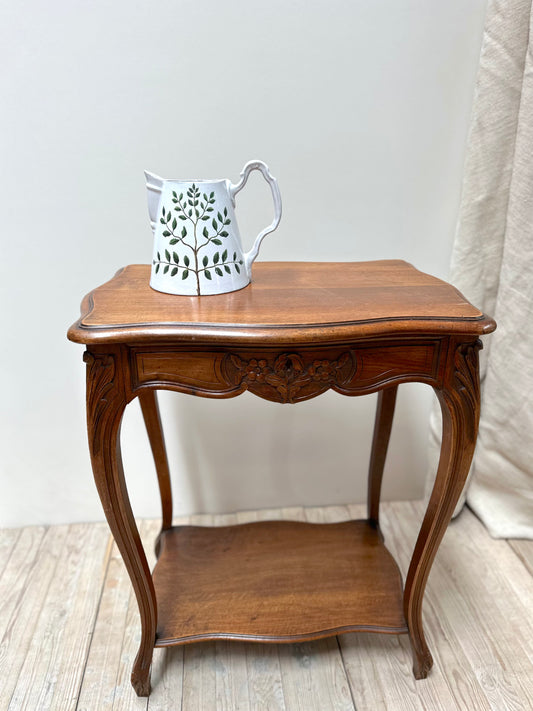 Antique French Louis XV Side Table with Drawer