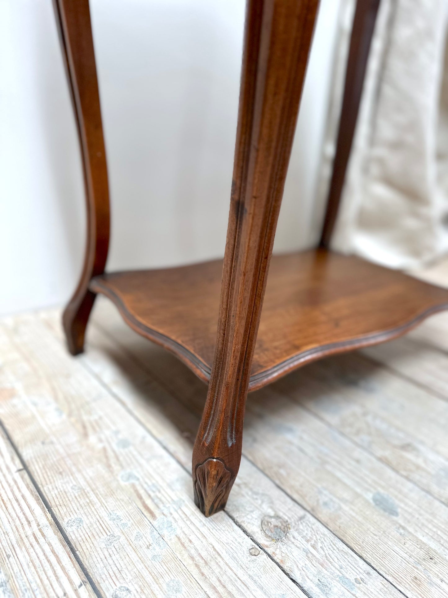 Antique French Louis XV Side Table with Drawer