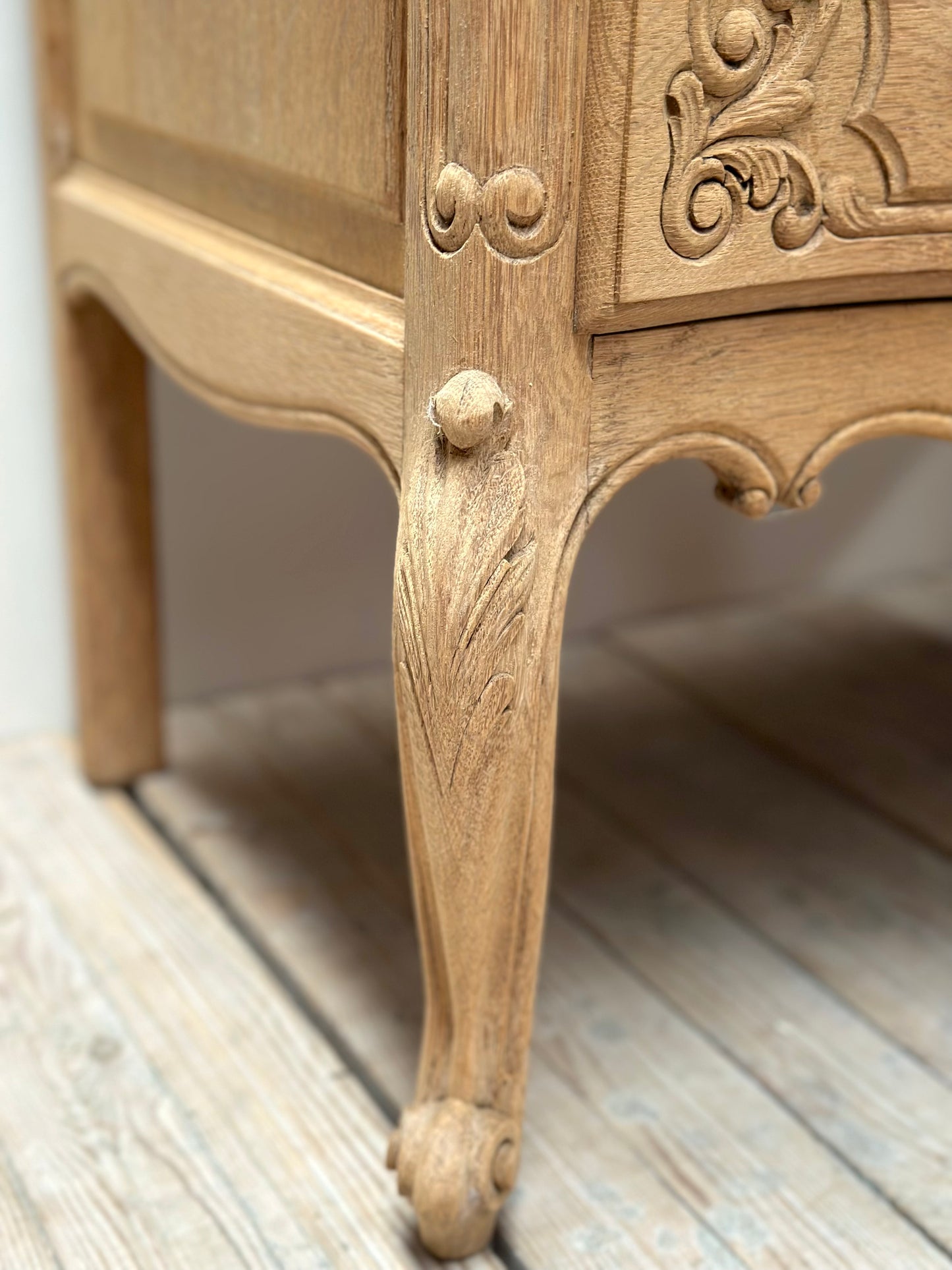 Antique French Louis XV 3 Drawer Serpentine Commode