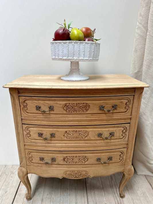Antique French Louis XV 3 Drawer Commode