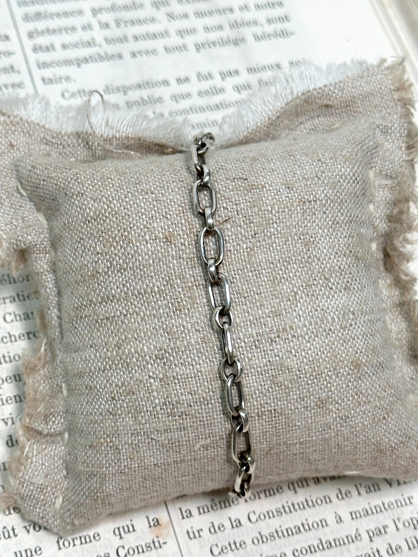 Antique French Silver Bracelet With Prayer Box Charm