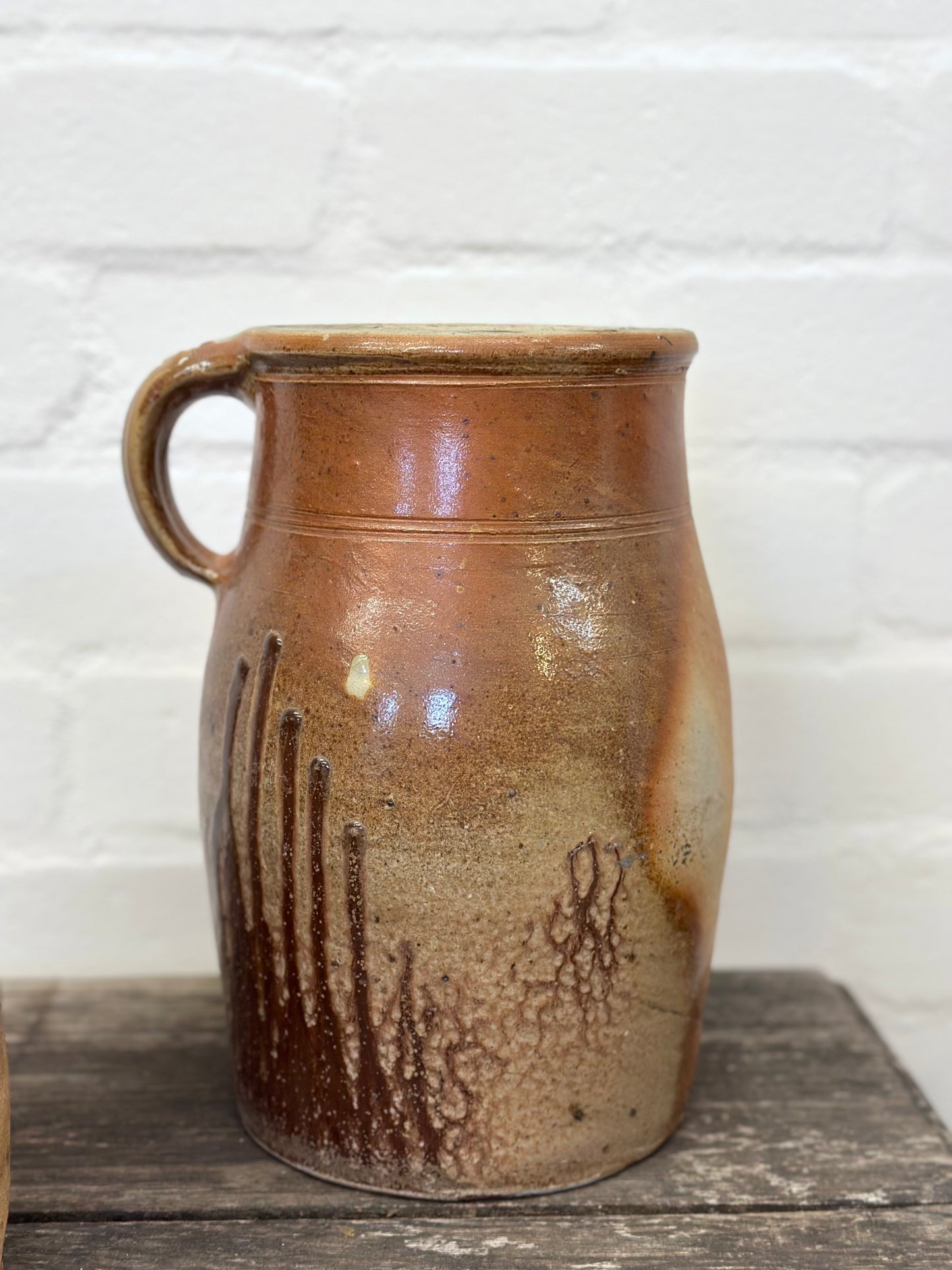 Antique French Glazed Pottery Jugs