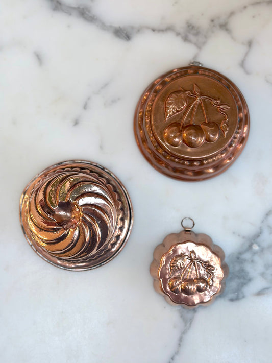 Vintage French Small Round Jelly Moulds