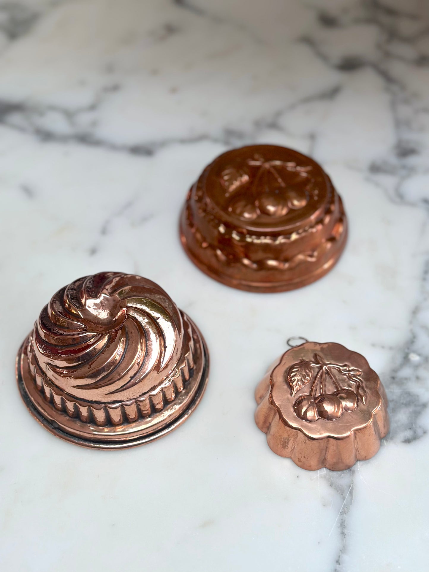 Vintage French Small Round Jelly Moulds