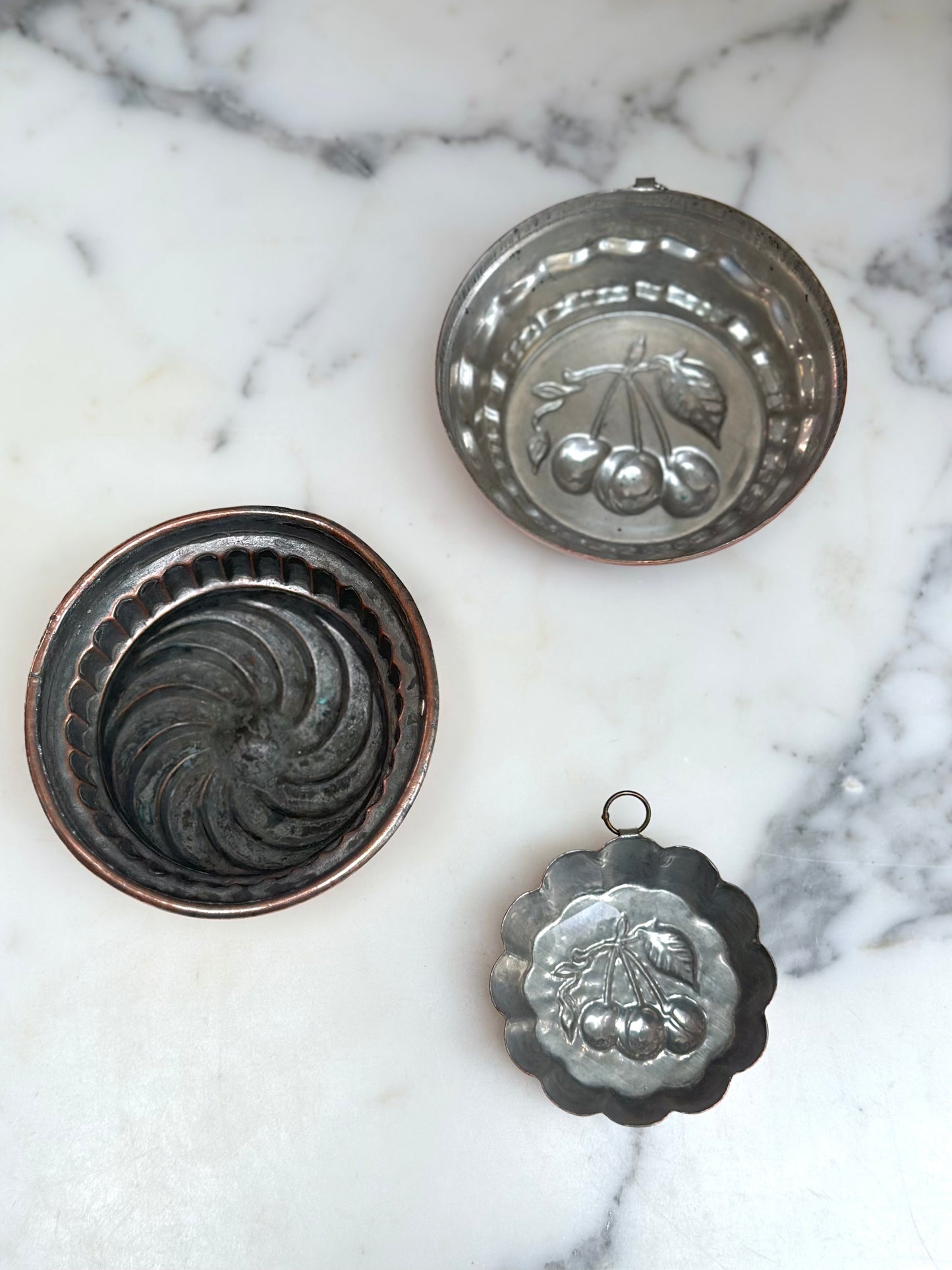 Vintage French Small Round Jelly Moulds