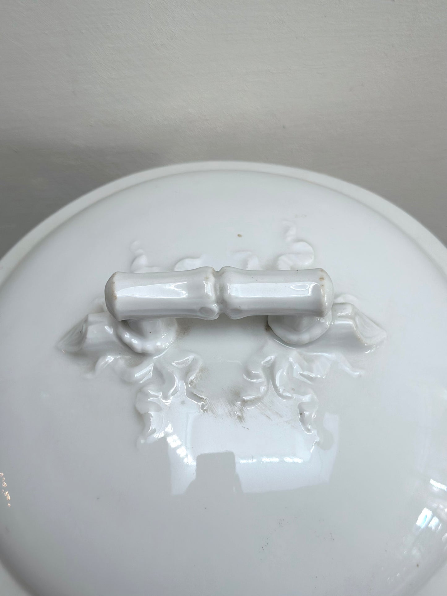 Antique French Large White Tureen