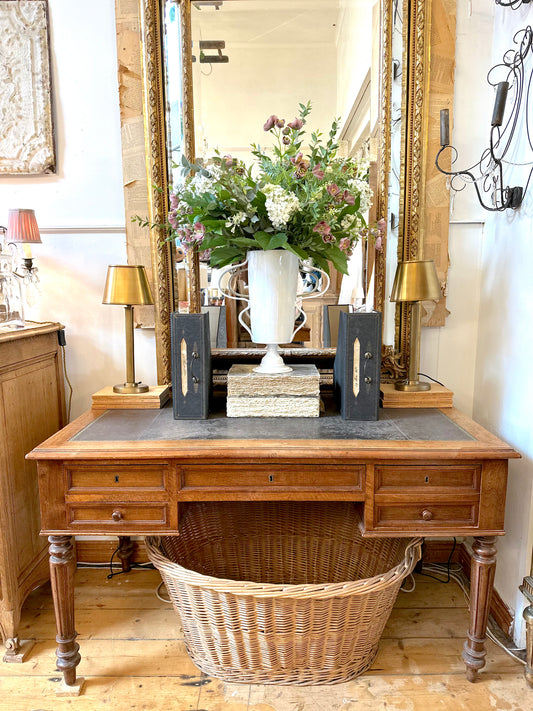 Antique French Leather Top Desk