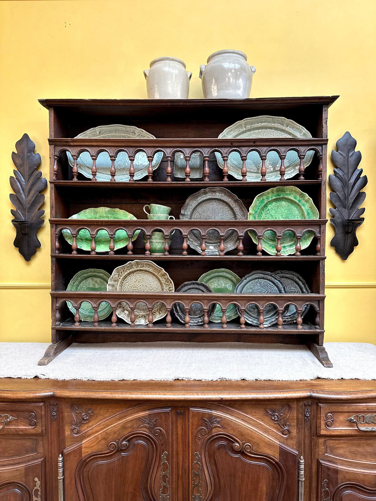 Antique Wooden Shelving Unit