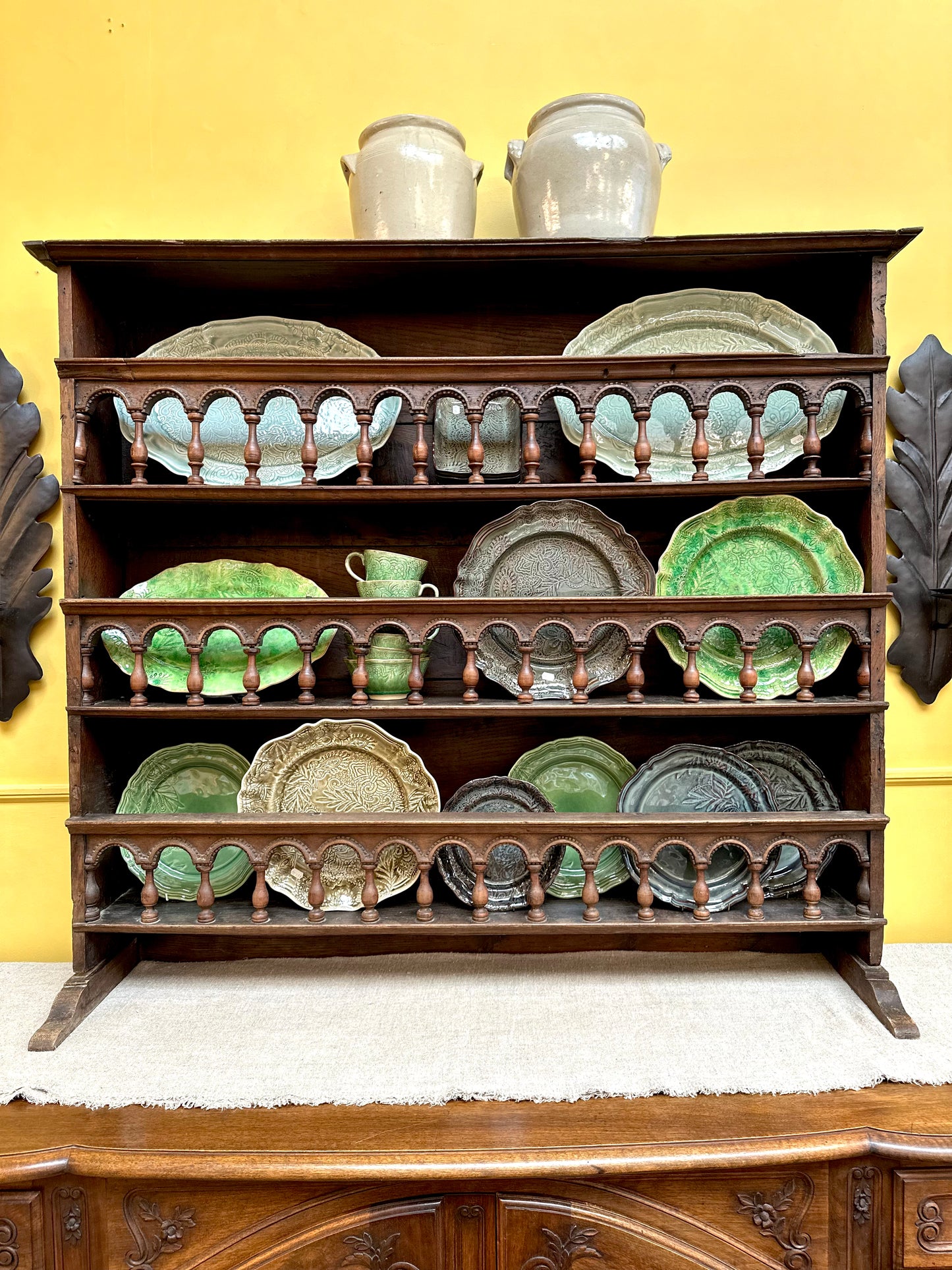 Antique Wooden Shelving Unit