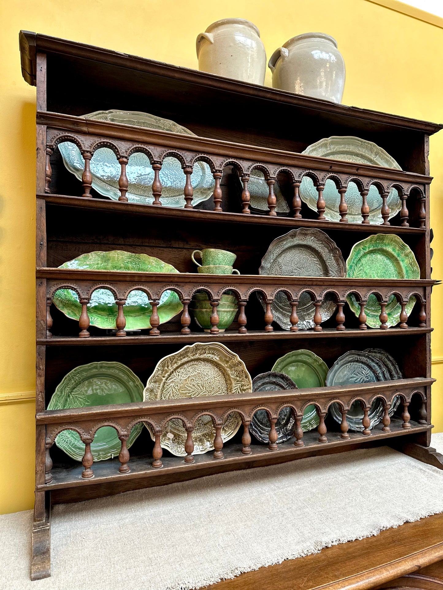 Antique Wooden Shelving Unit