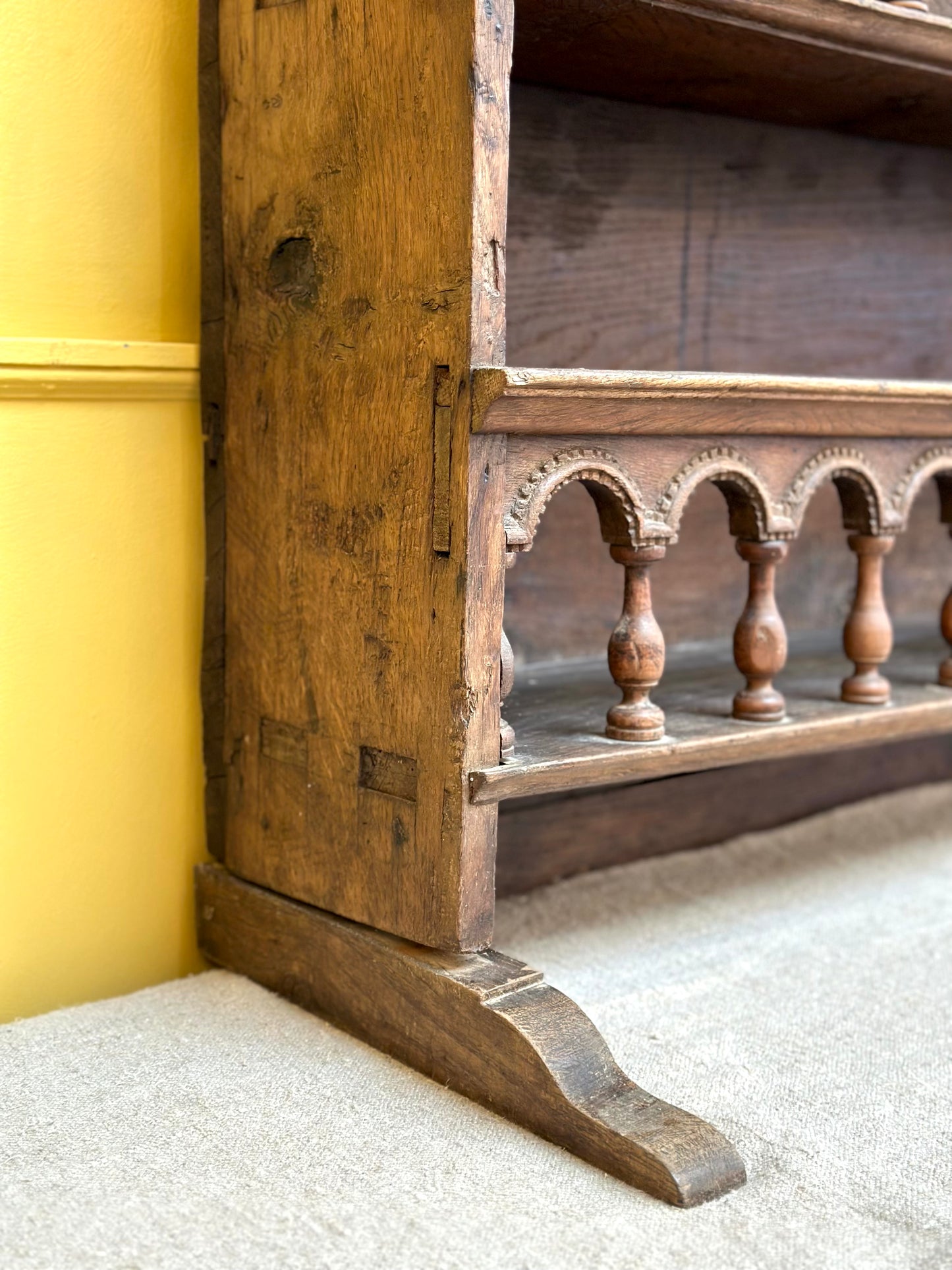 Antique Wooden Shelving Unit