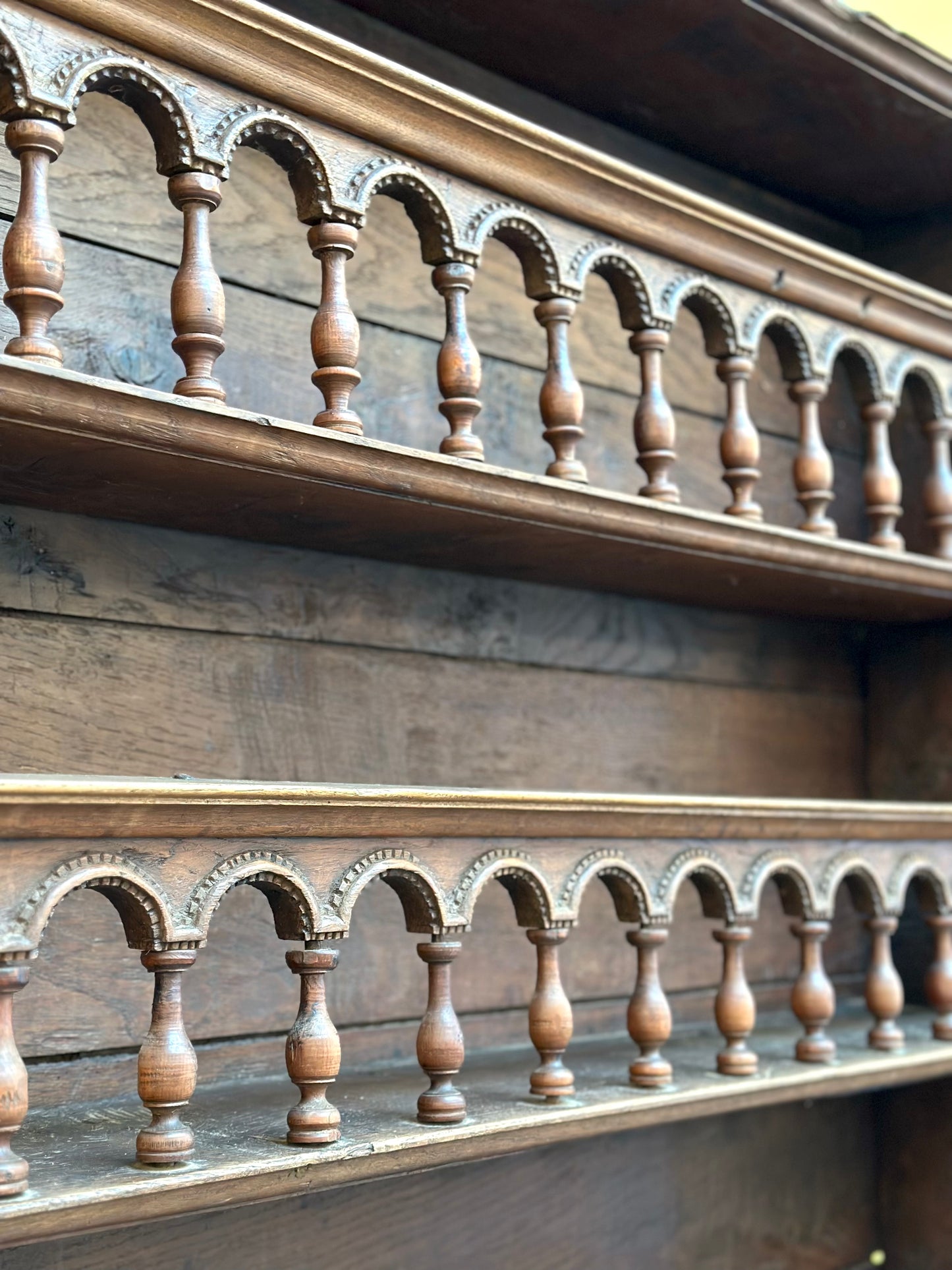 Antique Wooden Shelving Unit
