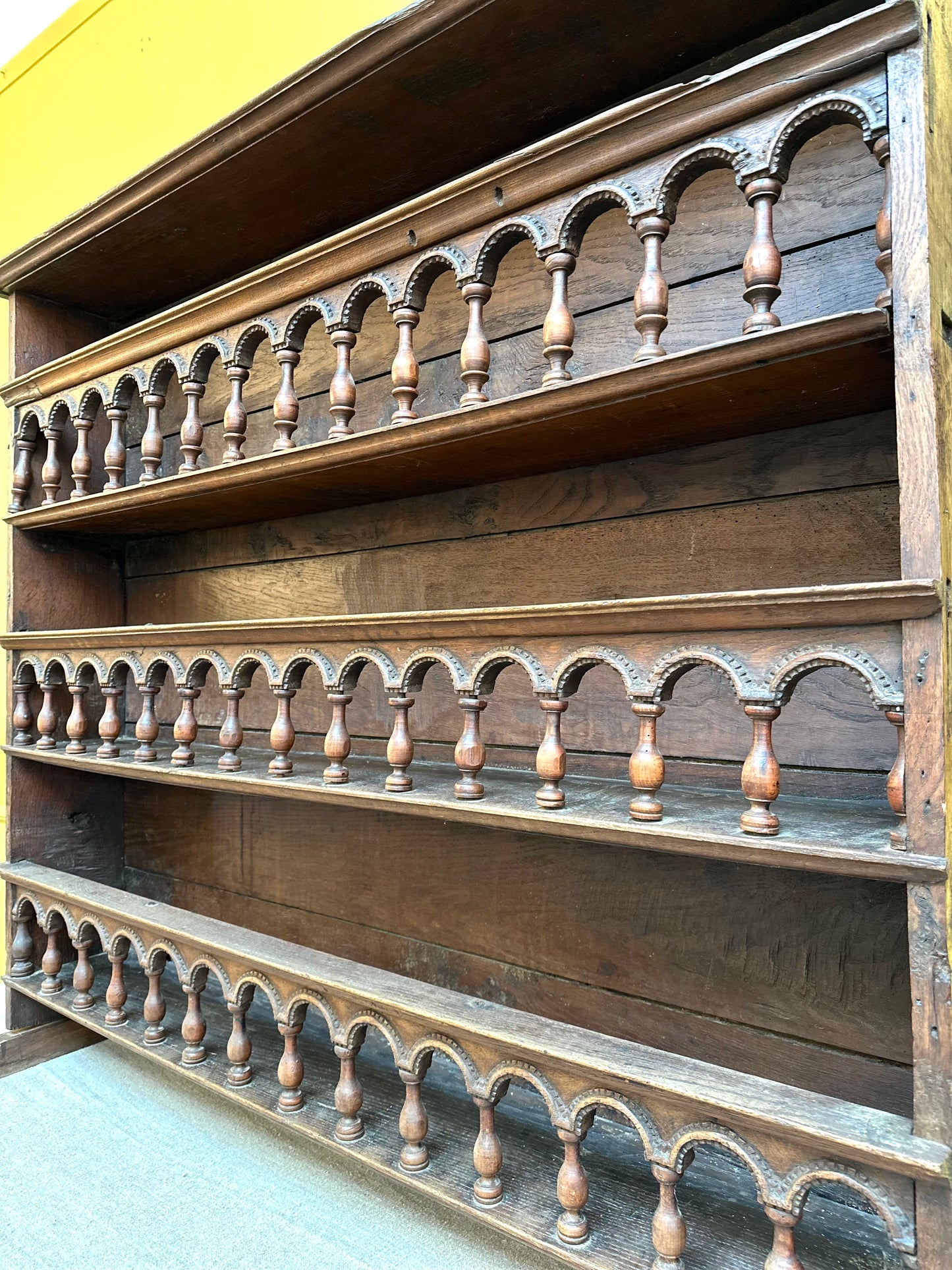 Antique Wooden Shelving Unit