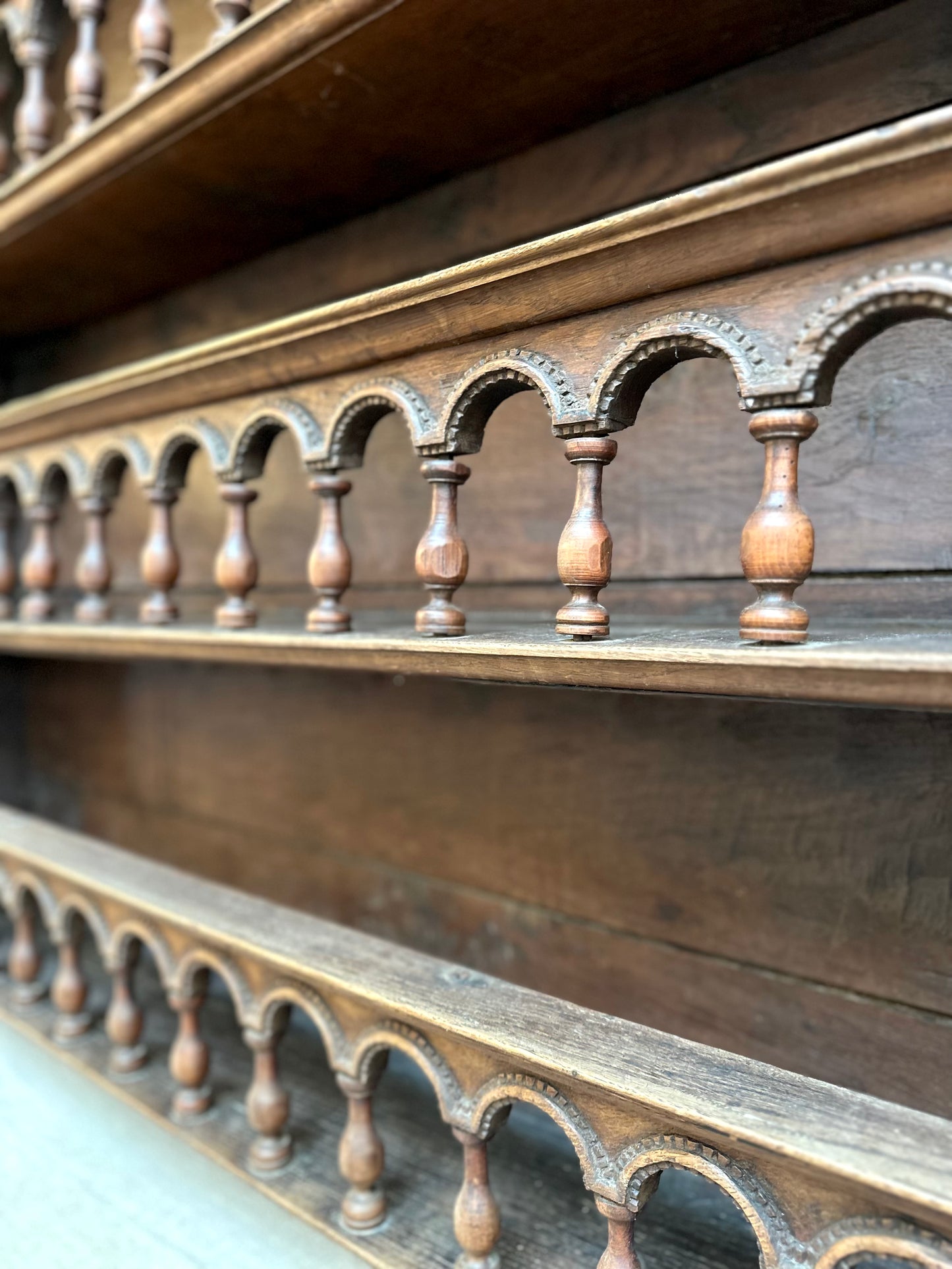 Antique Wooden Shelving Unit