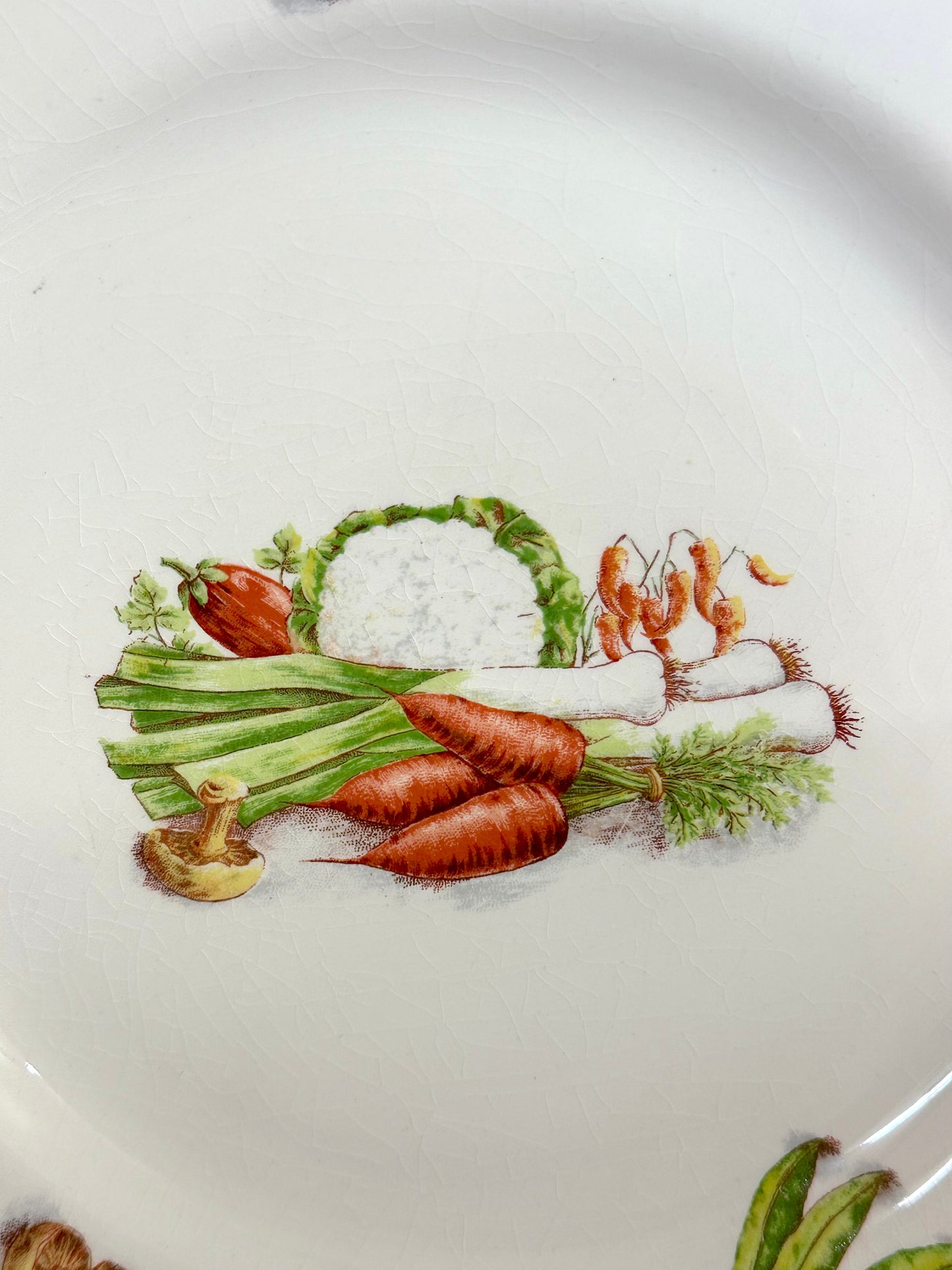 Vintage French "Milliat Frères" Vegetables - Set Of Four Dinner Plates