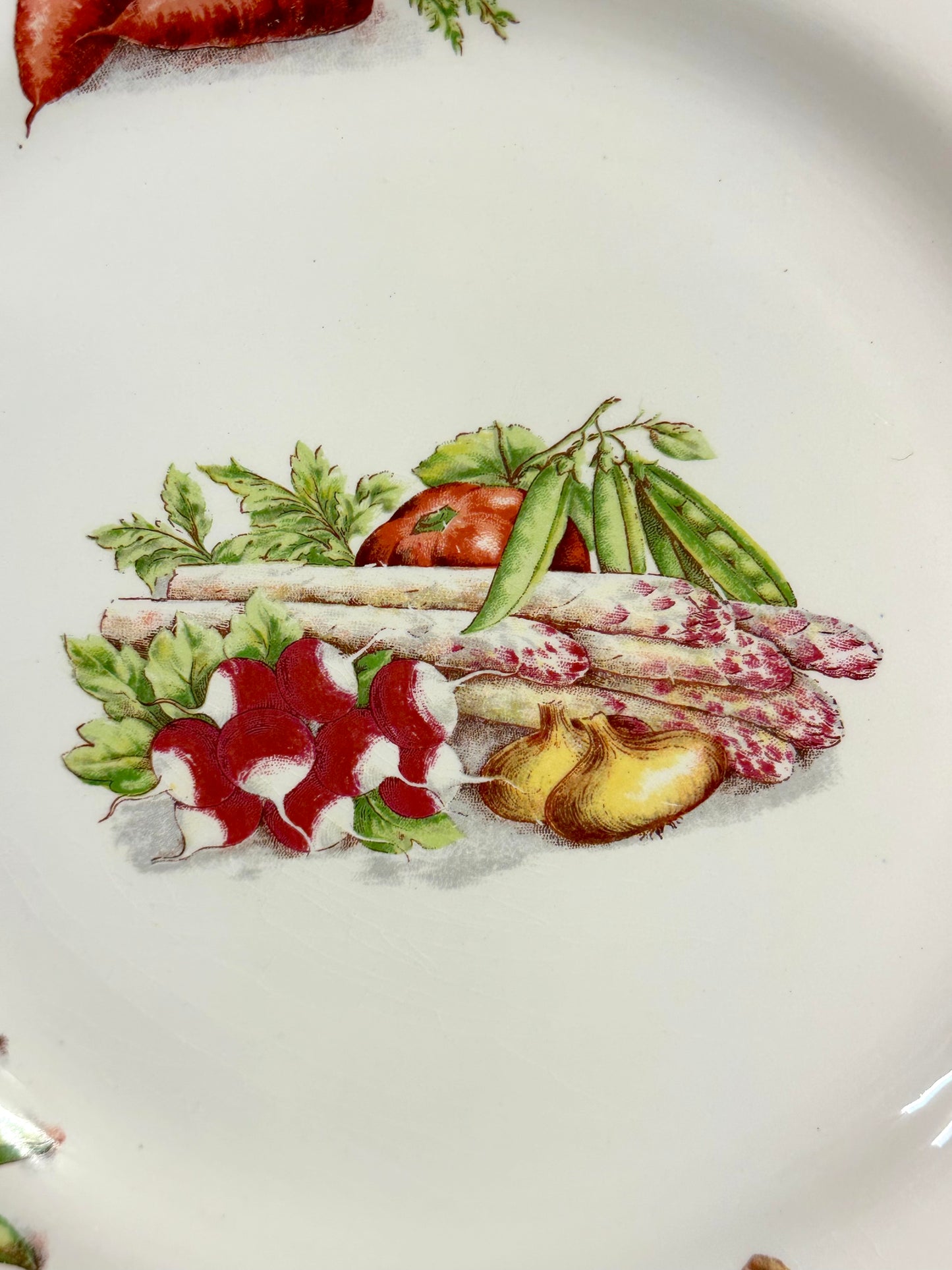 Vintage French "Milliat Frères" Vegetables - Set Of Four Dinner Plates