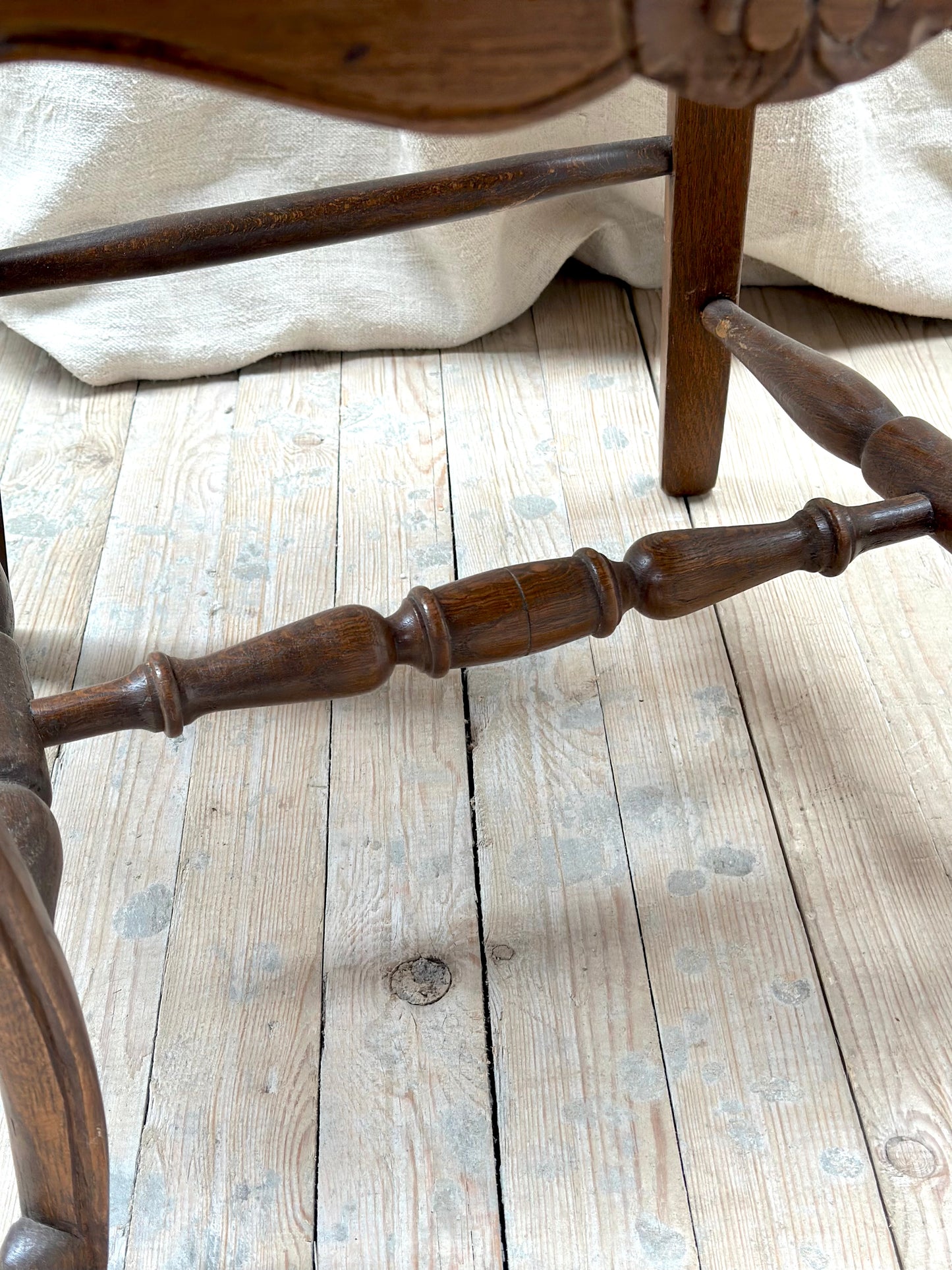 Antique French Oak Louis XV Dining Chairs - Set of 6