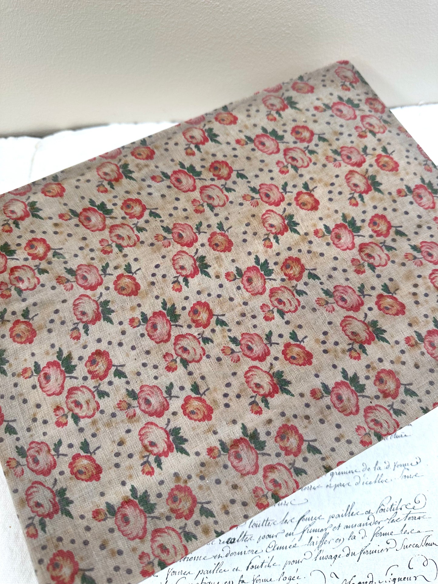 Antique French 'Fleur du Printemp' Fabric Covered Boudoir Boxes