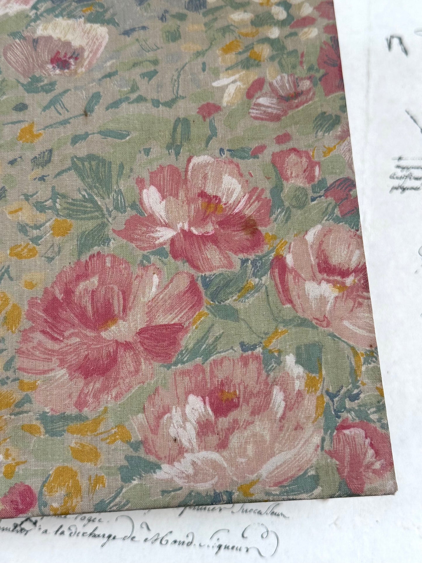 Antique French 'Fleur du Printemp' Fabric Covered Boudoir Boxes