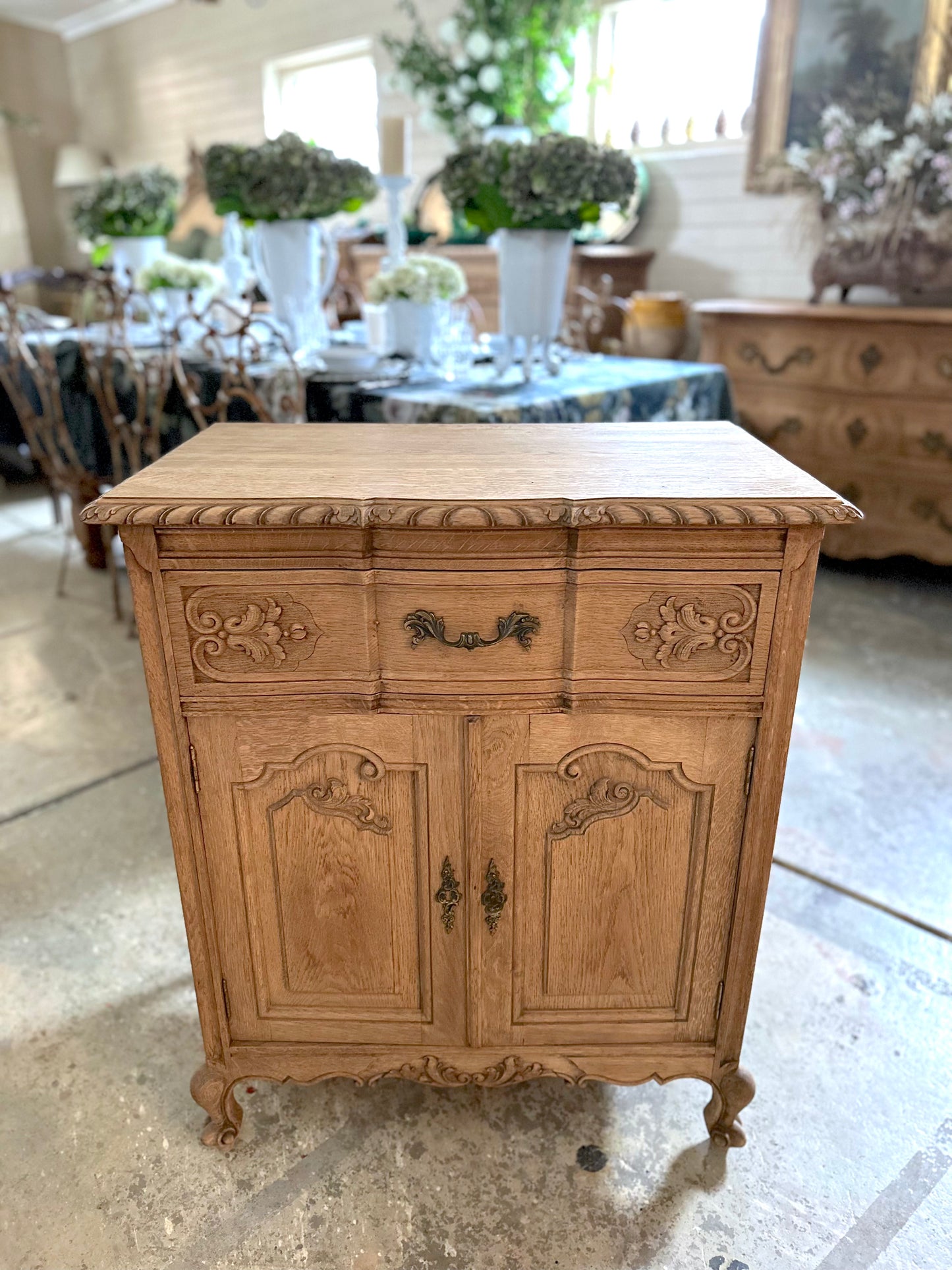 Antique French Confiturier With Double Doors - Raw Finish