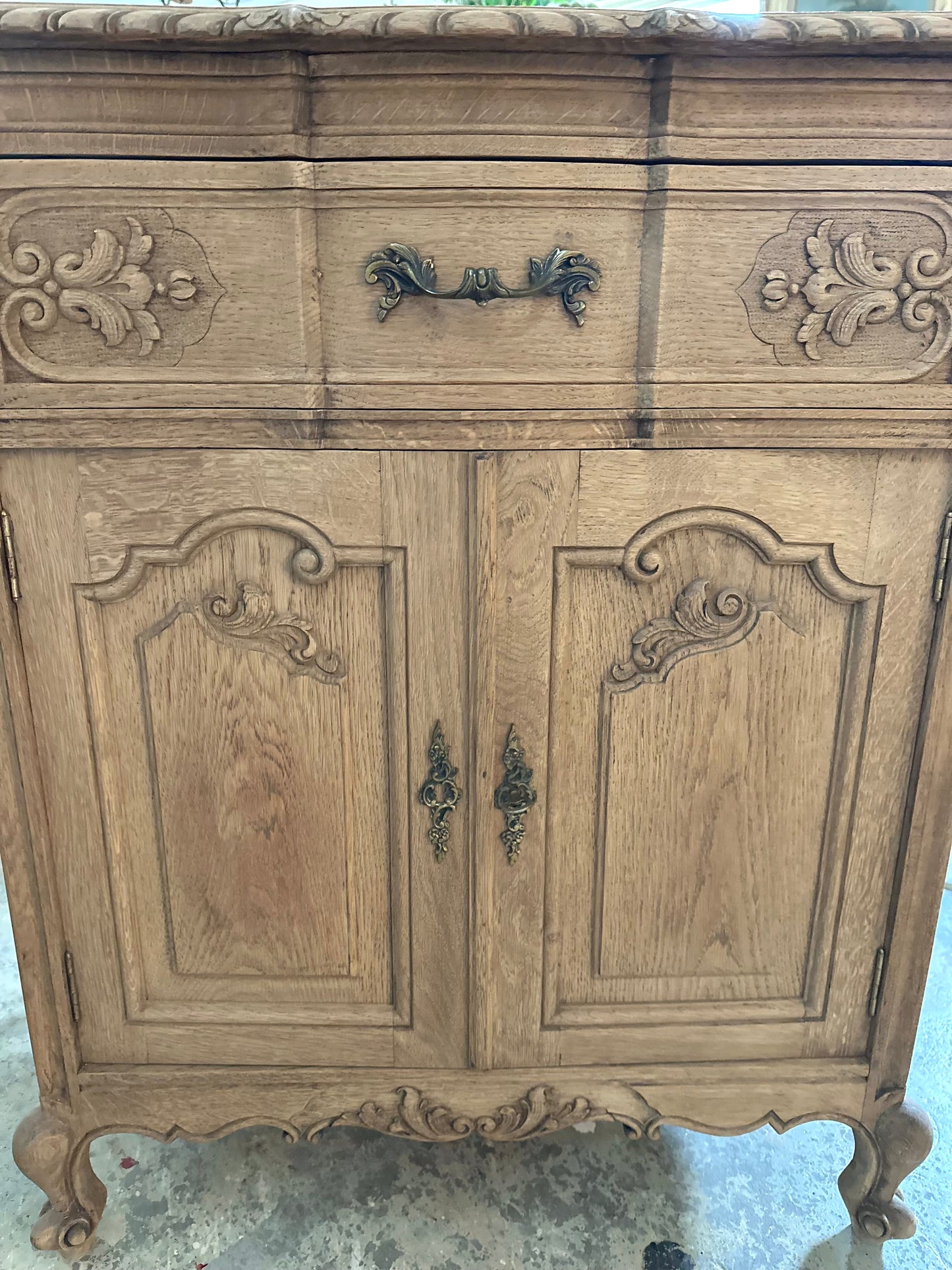 Antique French Confiturier With Double Doors - Raw Finish