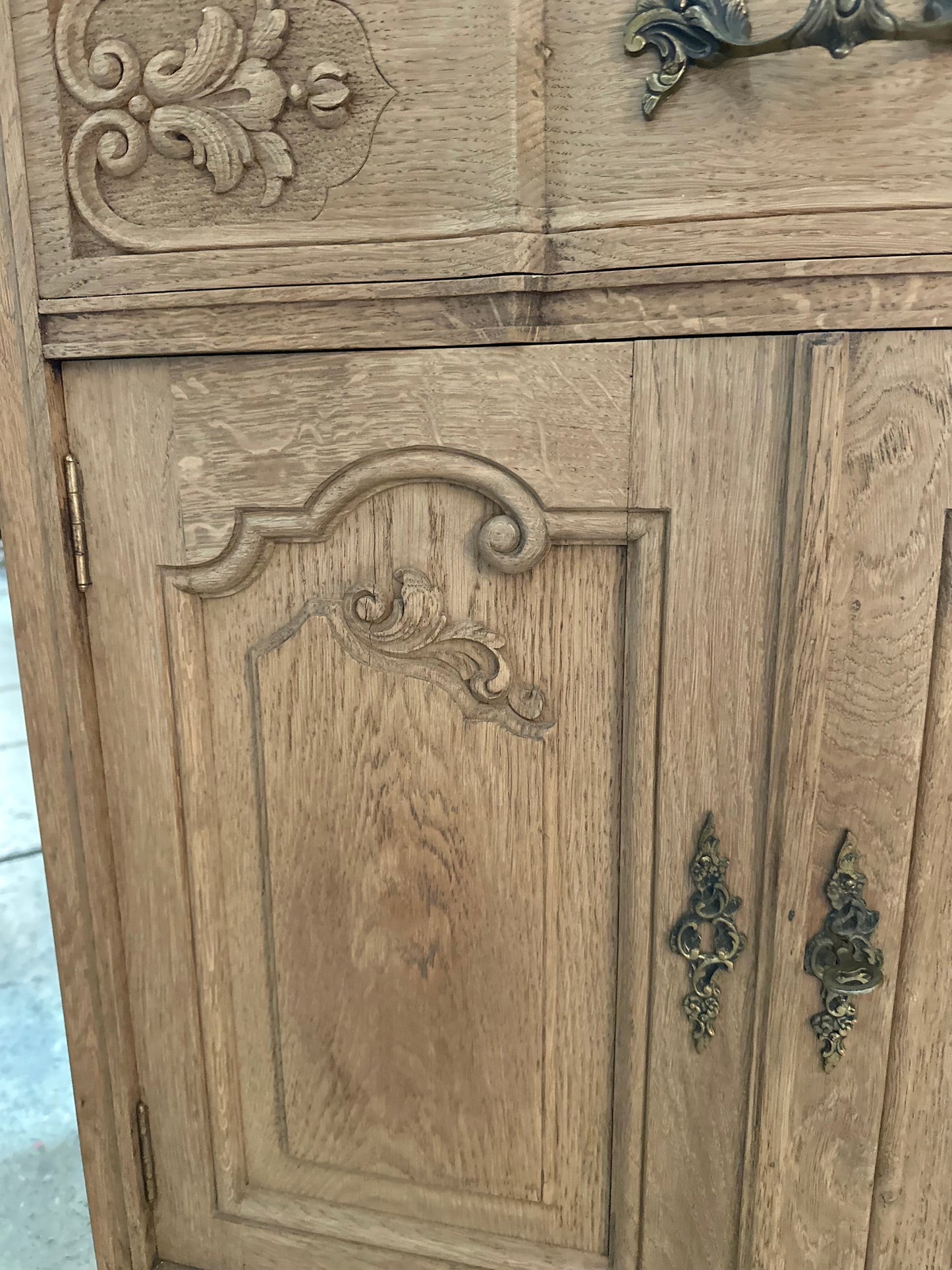 Antique French Confiturier With Double Doors - Raw Finish