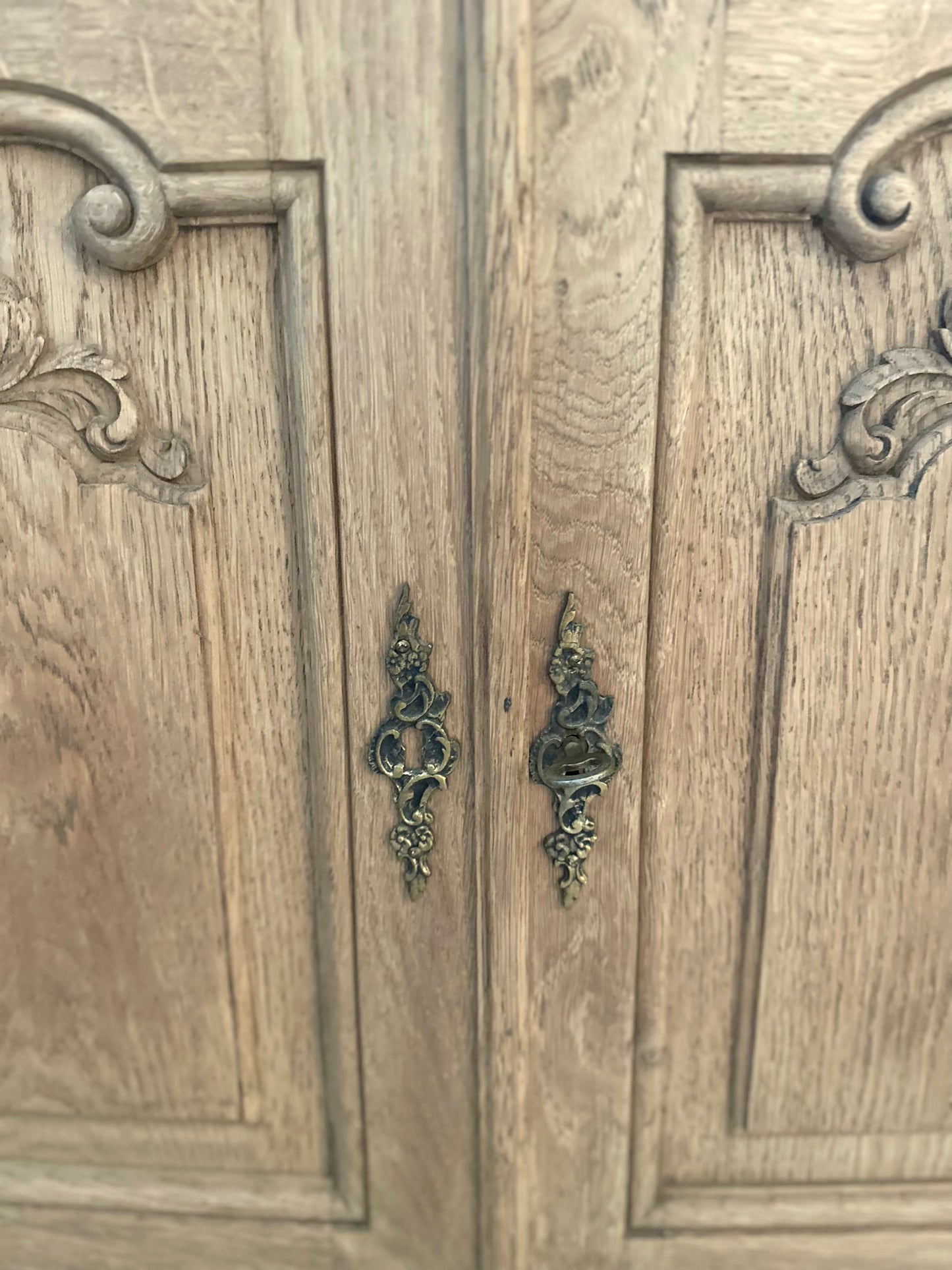 Antique French Confiturier With Double Doors - Raw Finish