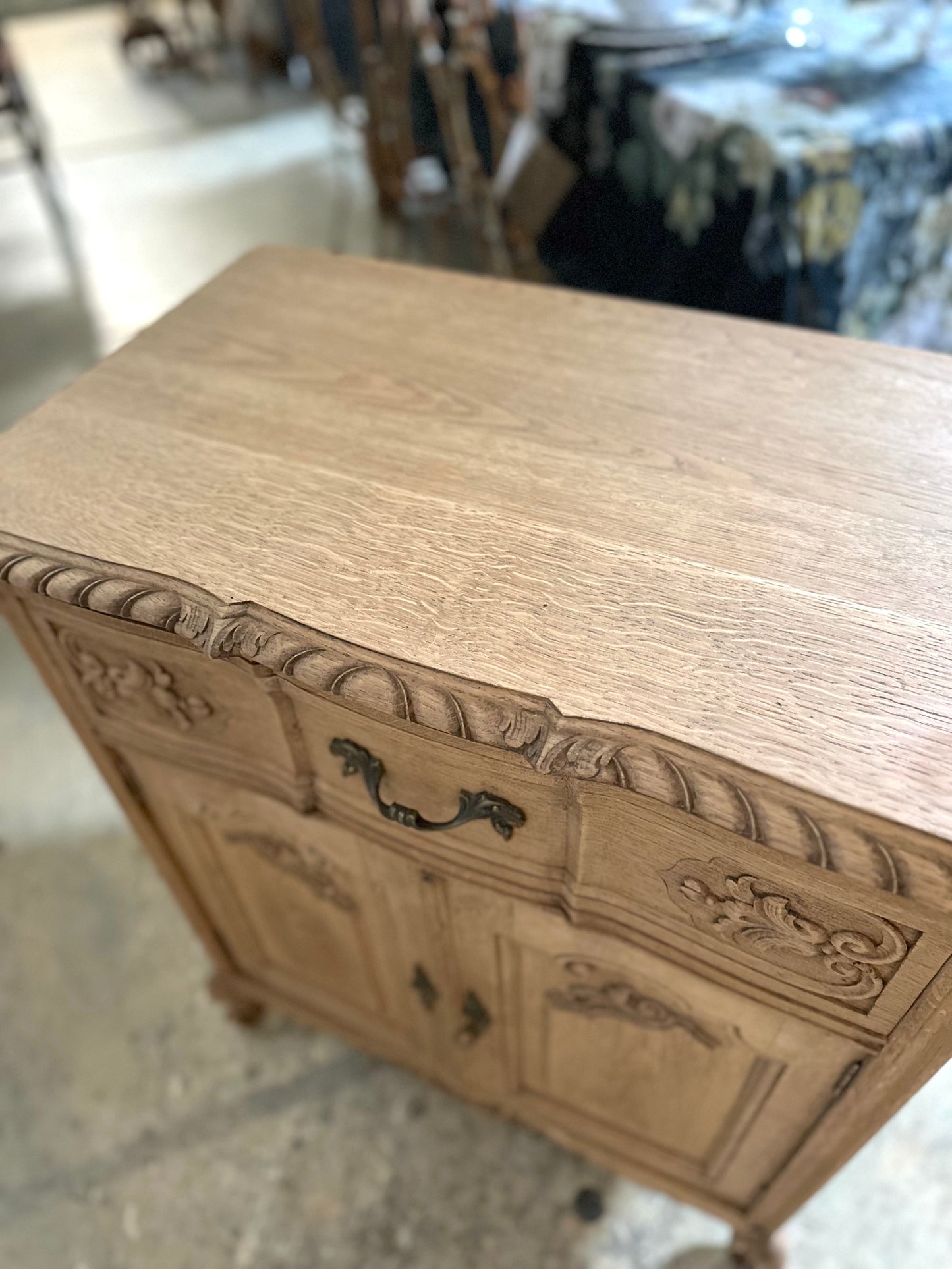 Antique French Confiturier With Double Doors - Raw Finish
