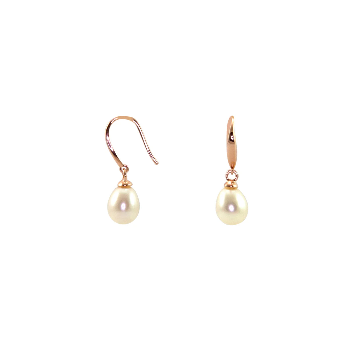 Italian White Pearl Drop Earrings