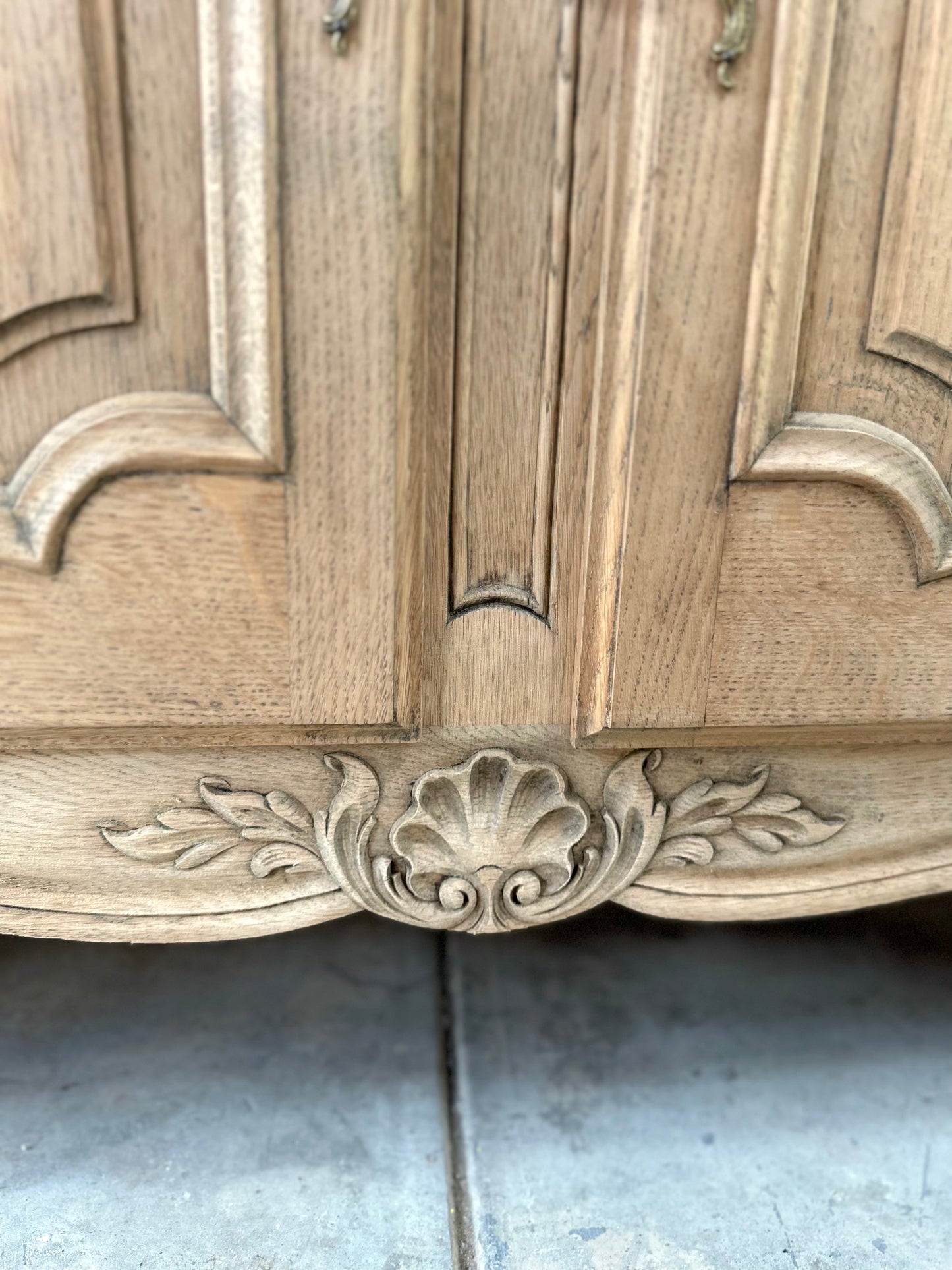 Antique French 2 Door 2 Drawer Marquetry Top Sideboard