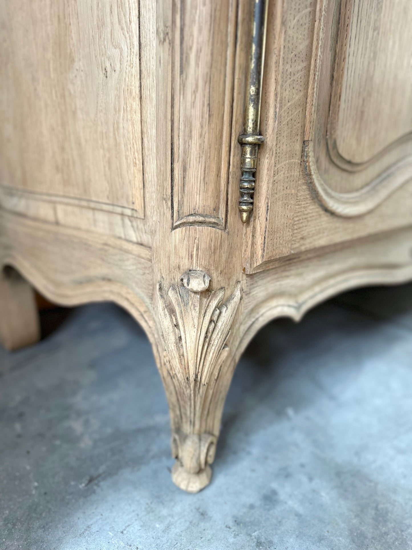 Antique French 2 Door 2 Drawer Marquetry Top Sideboard