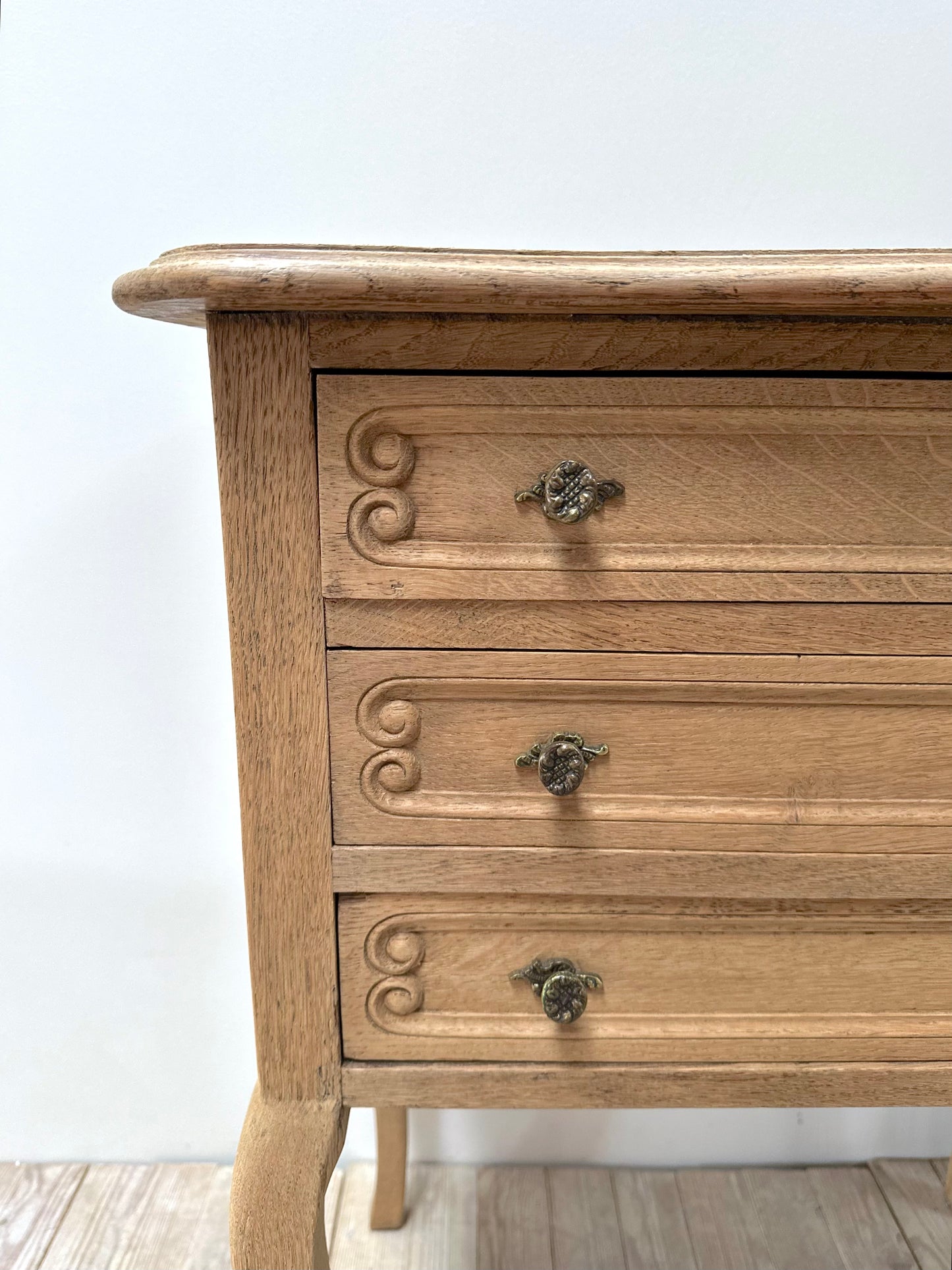 Vintage French Petite 3 Drawer Commode