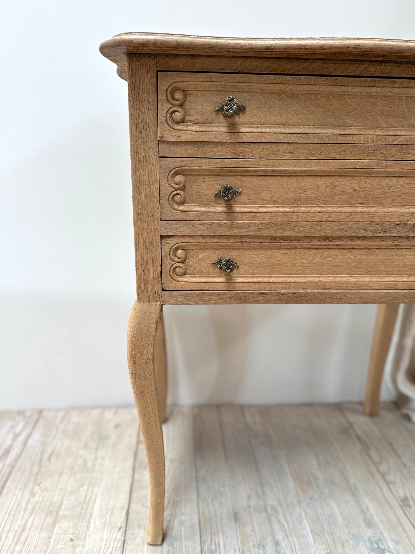 Vintage French Petite 3 Drawer Commode
